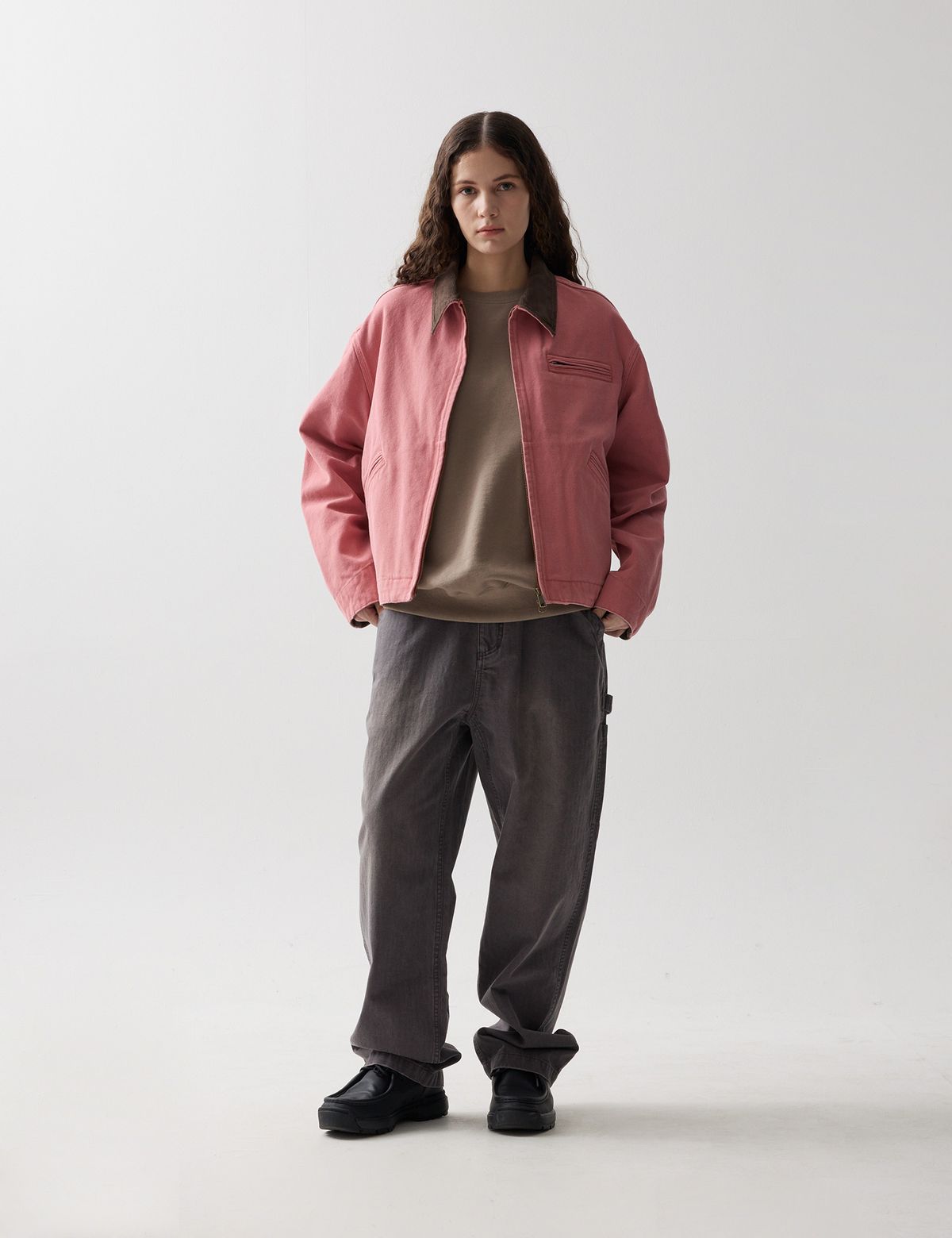 네이머클로딩(NAMERCLOTHING) HBT WORK PANTS GREYISH PURPLE