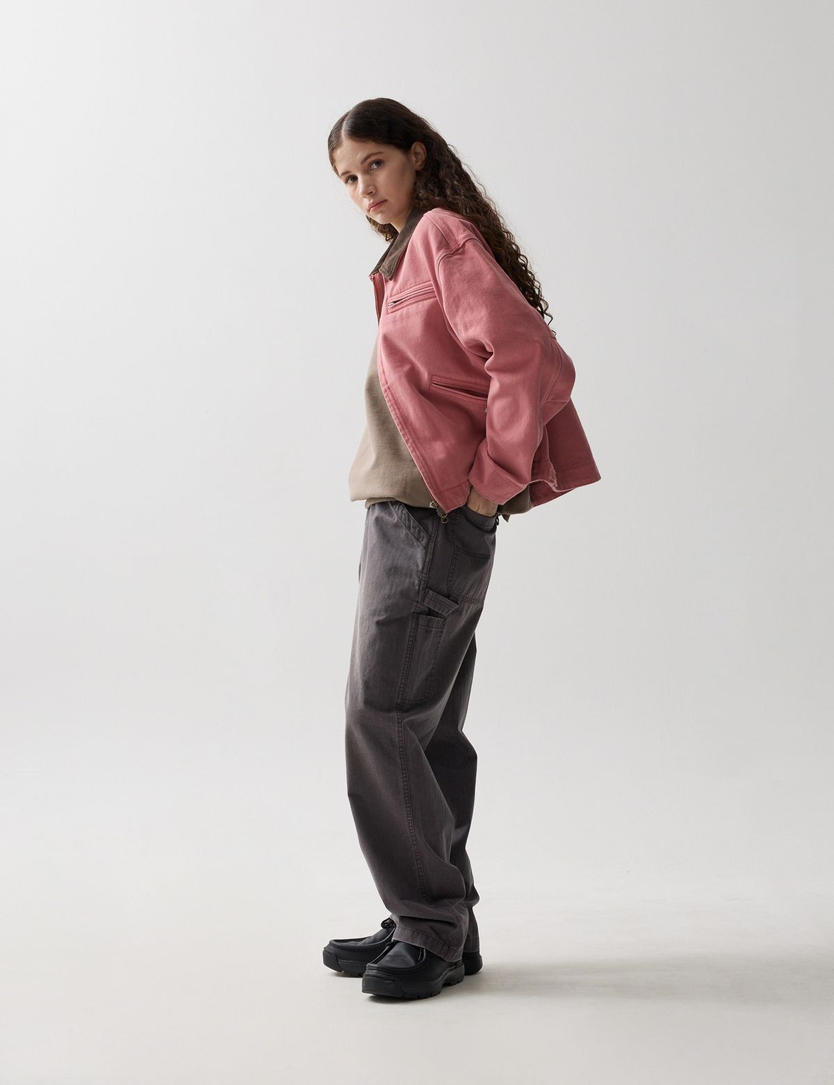네이머클로딩(NAMERCLOTHING) HBT WORK PANTS GREYISH PURPLE