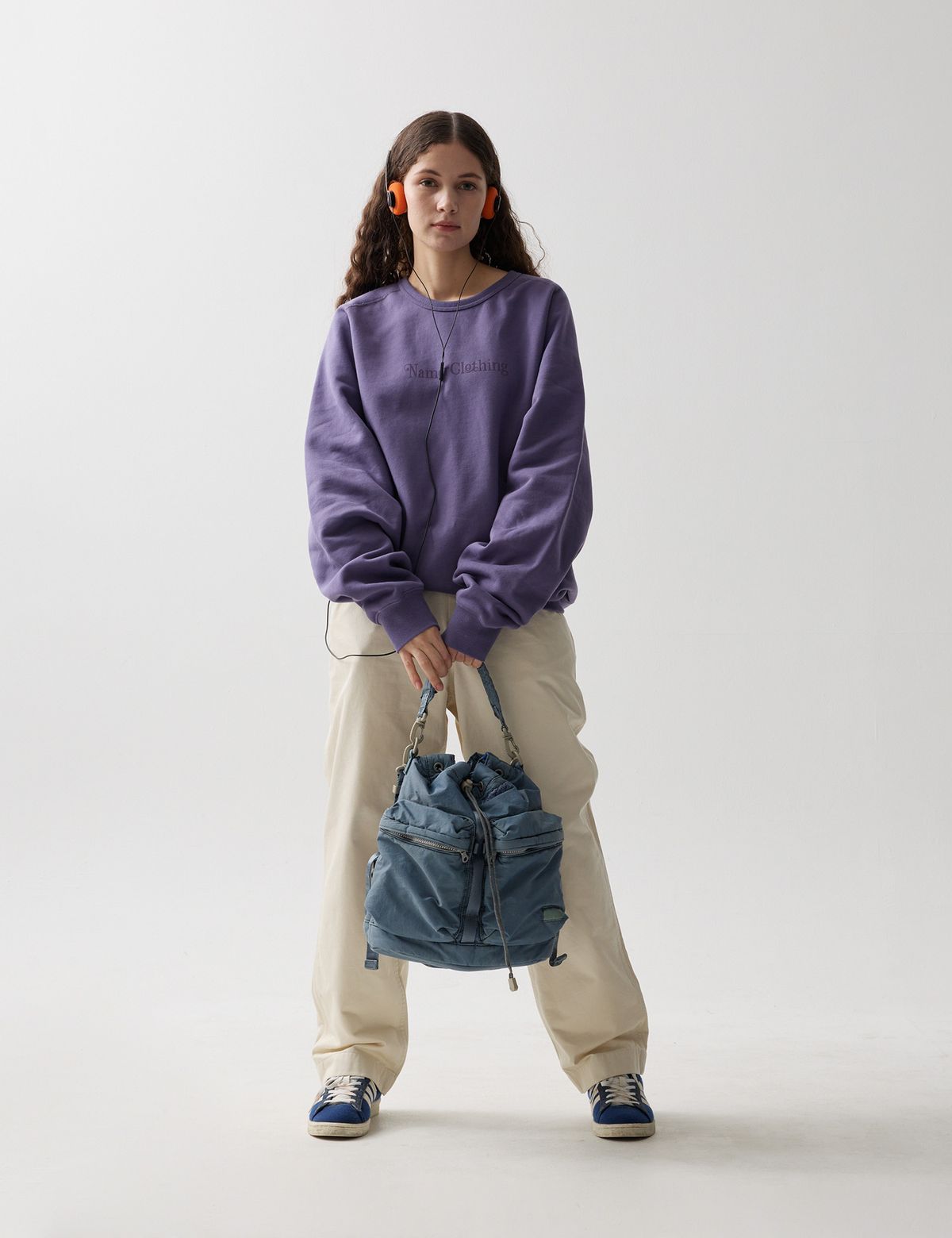 네이머클로딩(NAMERCLOTHING) OFFICIAL LOGO SWEATSHIRTS PURPLE