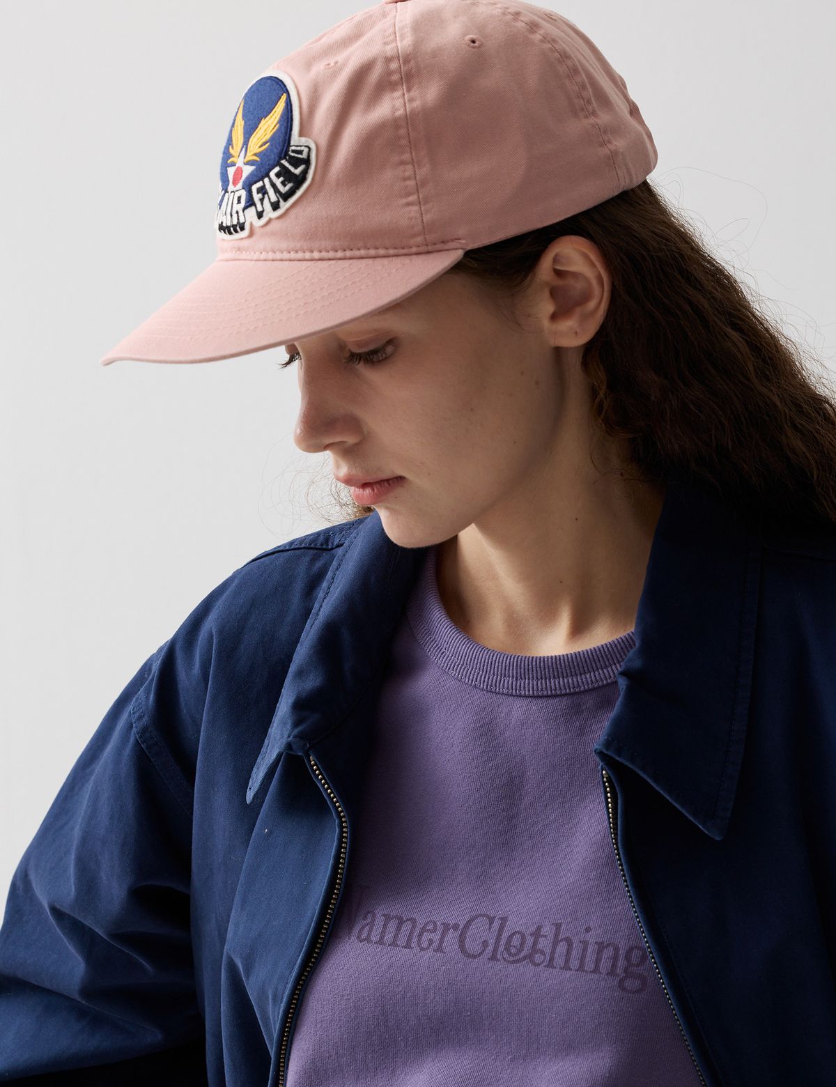 네이머클로딩(NAMERCLOTHING) OFFICIAL LOGO SWEATSHIRTS PURPLE