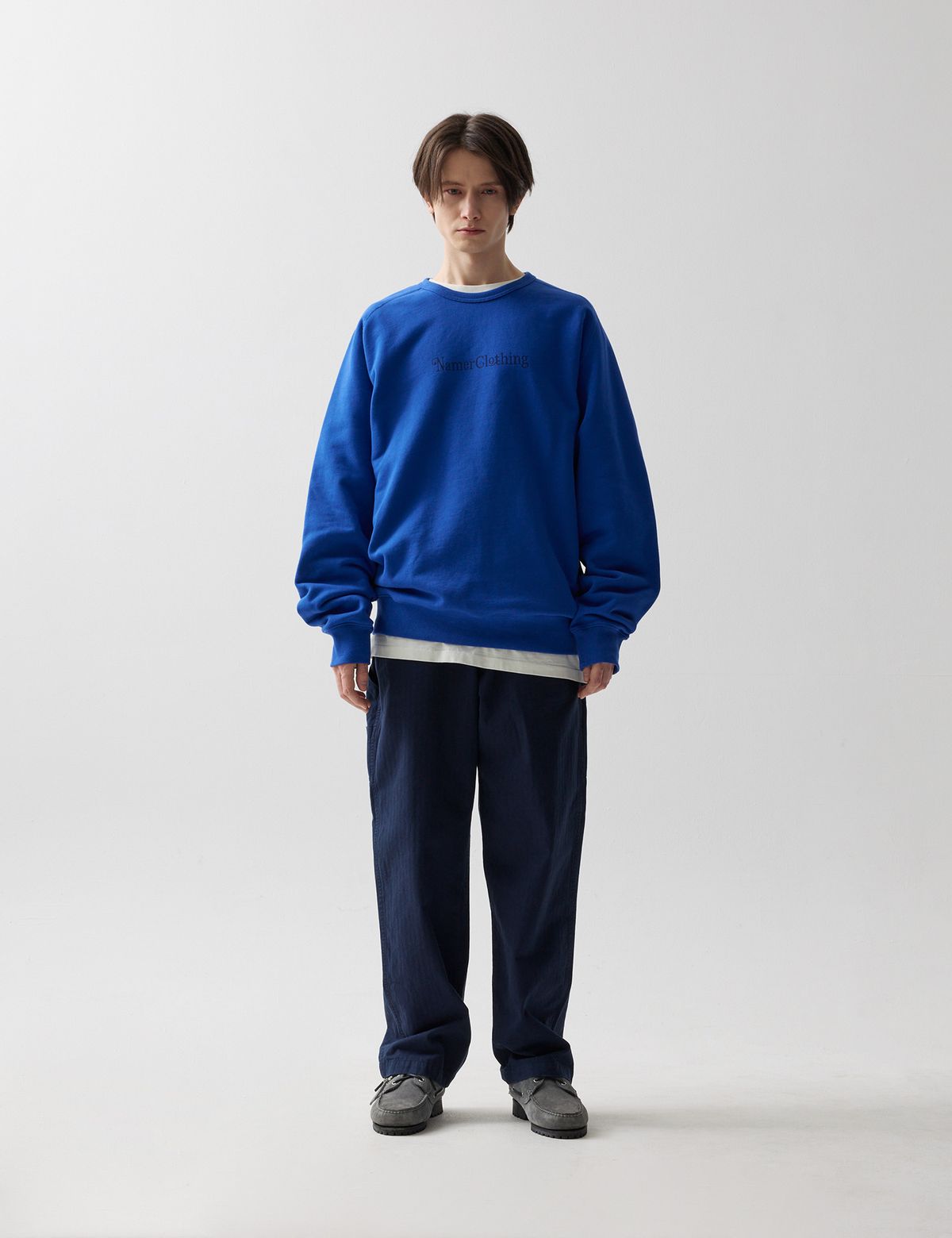 네이머클로딩(NAMERCLOTHING) OFFICIAL LOGO SWEATSHIRTS BLUE