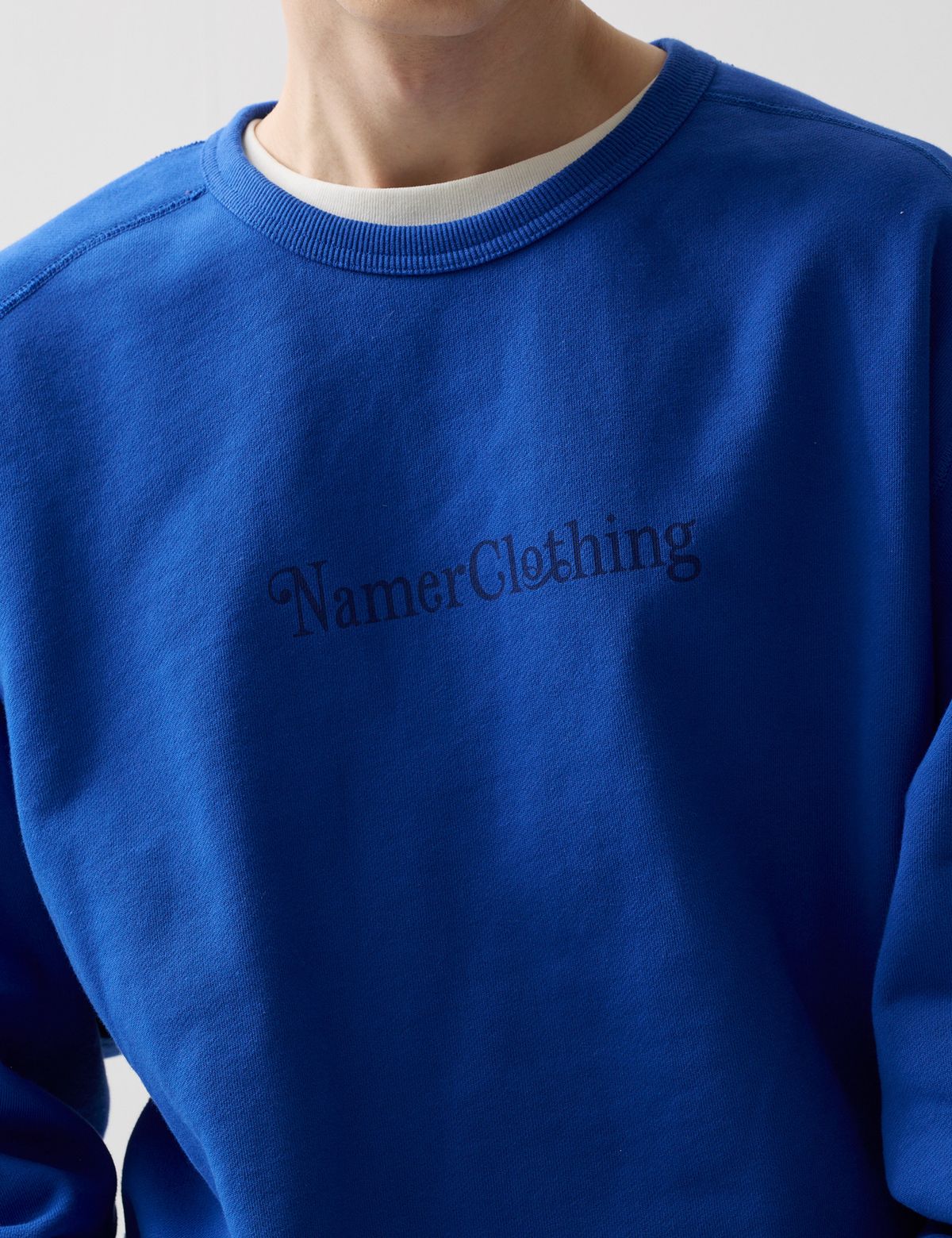 네이머클로딩(NAMERCLOTHING) OFFICIAL LOGO SWEATSHIRTS BLUE
