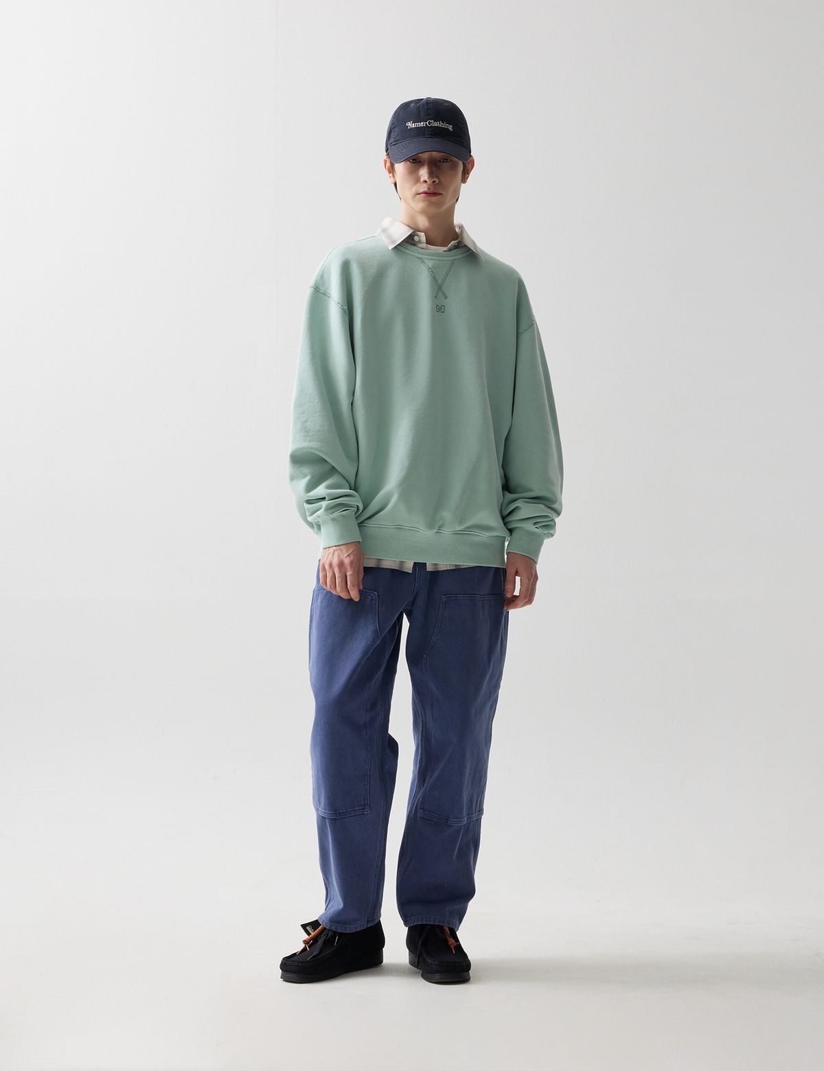 네이머클로딩(NAMERCLOTHING) DYED SYMBOL LOGO SWEATSHIRTS MINT