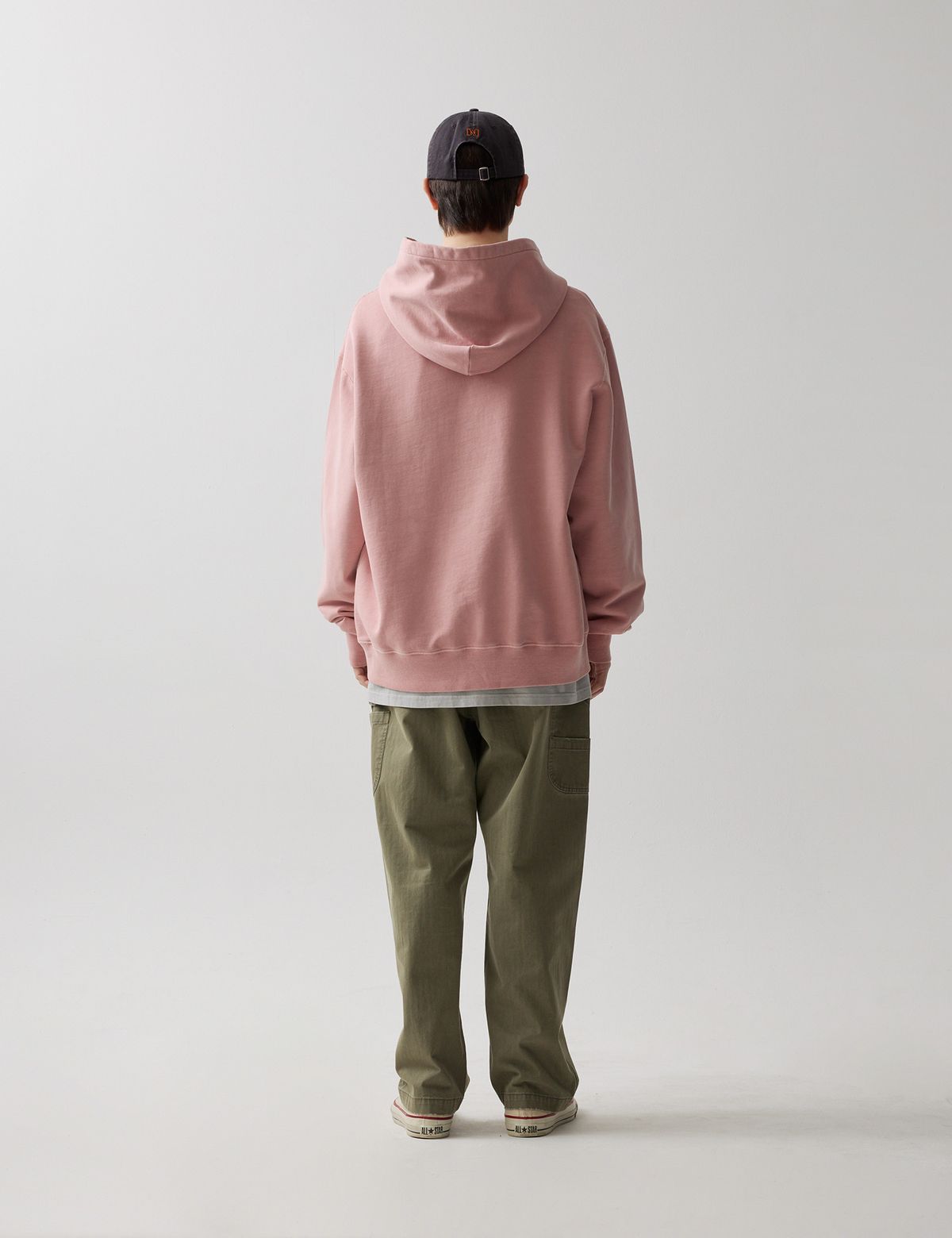네이머클로딩(NAMERCLOTHING) DYED BASIC LOGO HODDIE PINK