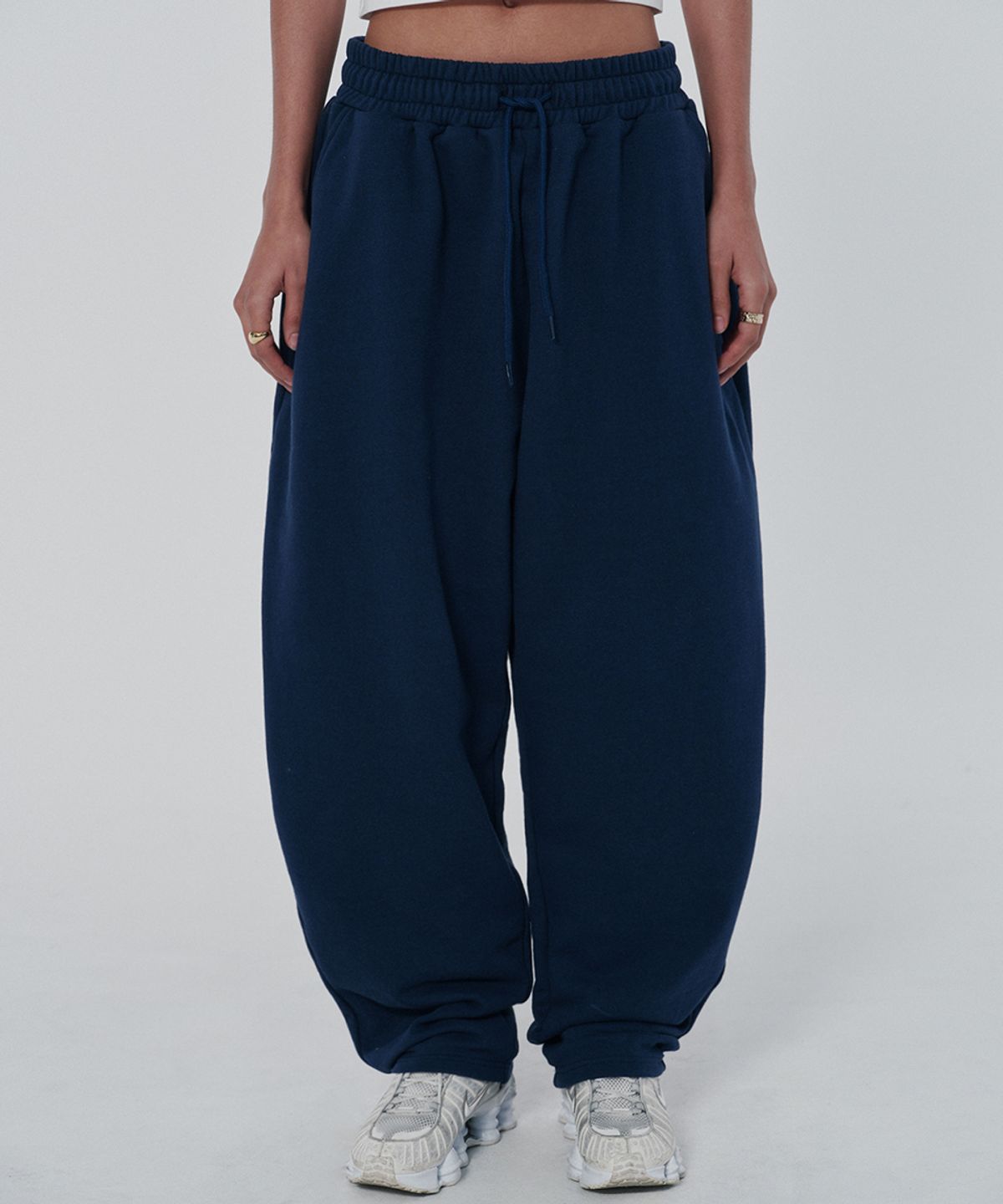 스웨이드(SUADE) BASIC WIDE LONG PANTS [NAVY]