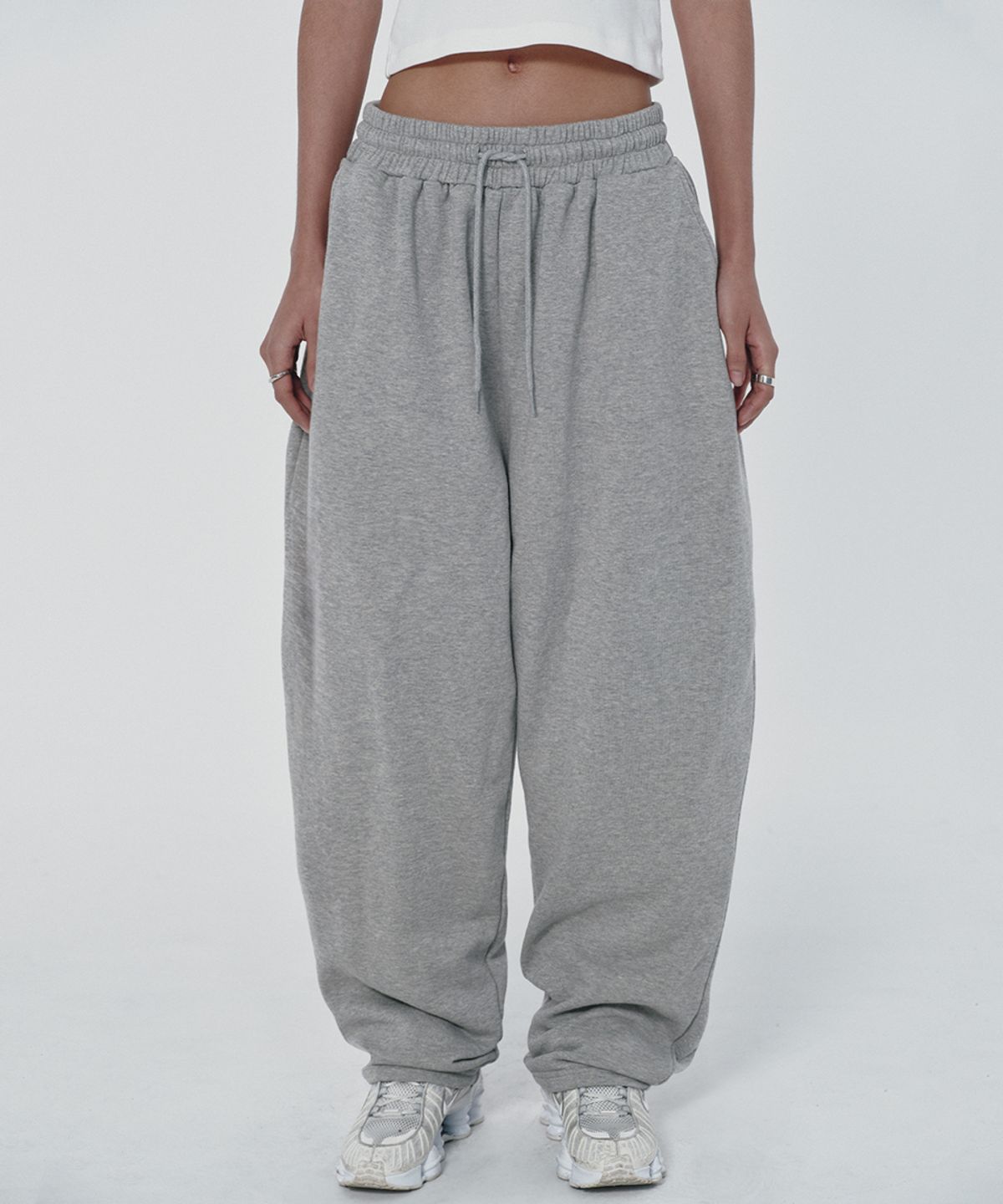 스웨이드(SUADE) BASIC WIDE LONG PANTS [GRAY]