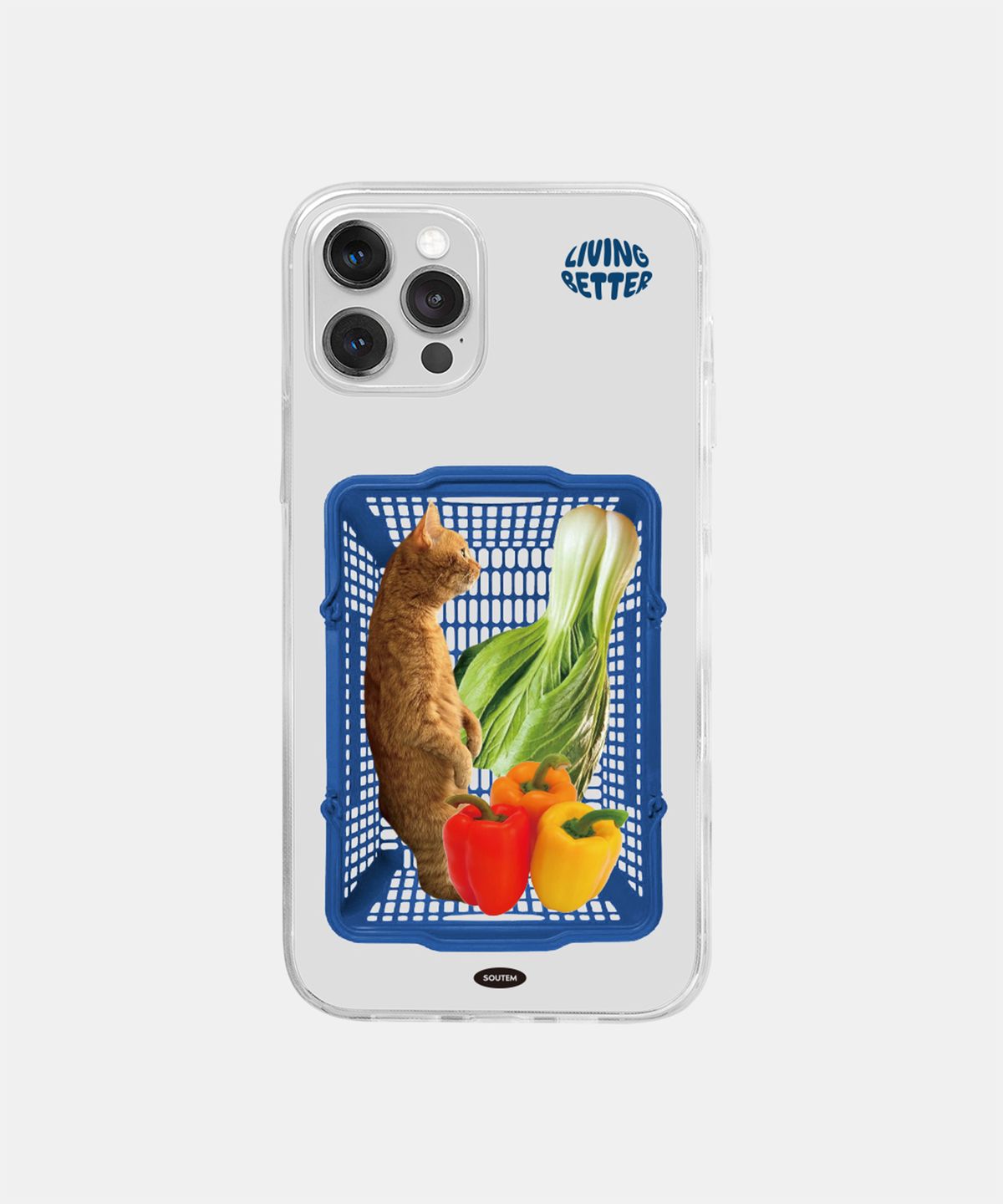 소유템(SOUTEM) Supermarket cat Phone Case_Clear