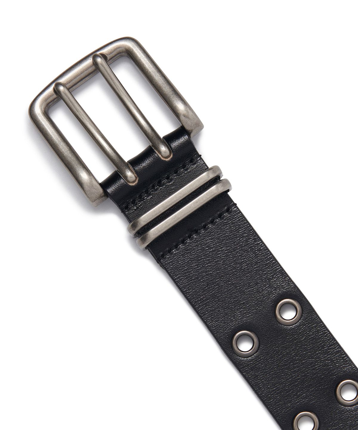 노매뉴얼(NOMANUAL) NM UTILITY LEATHER BELT - BLACK