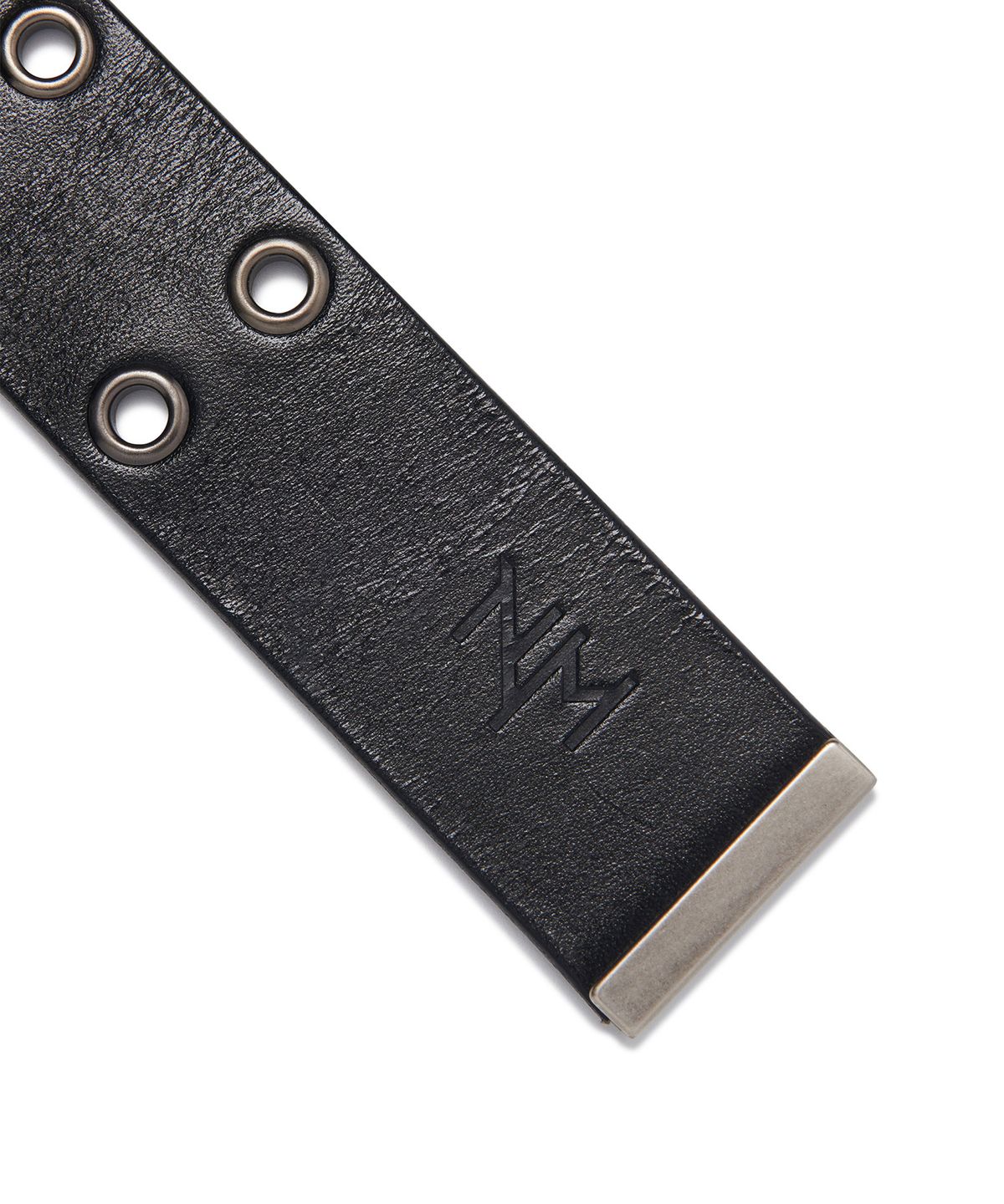 노매뉴얼(NOMANUAL) NM UTILITY LEATHER BELT - BLACK
