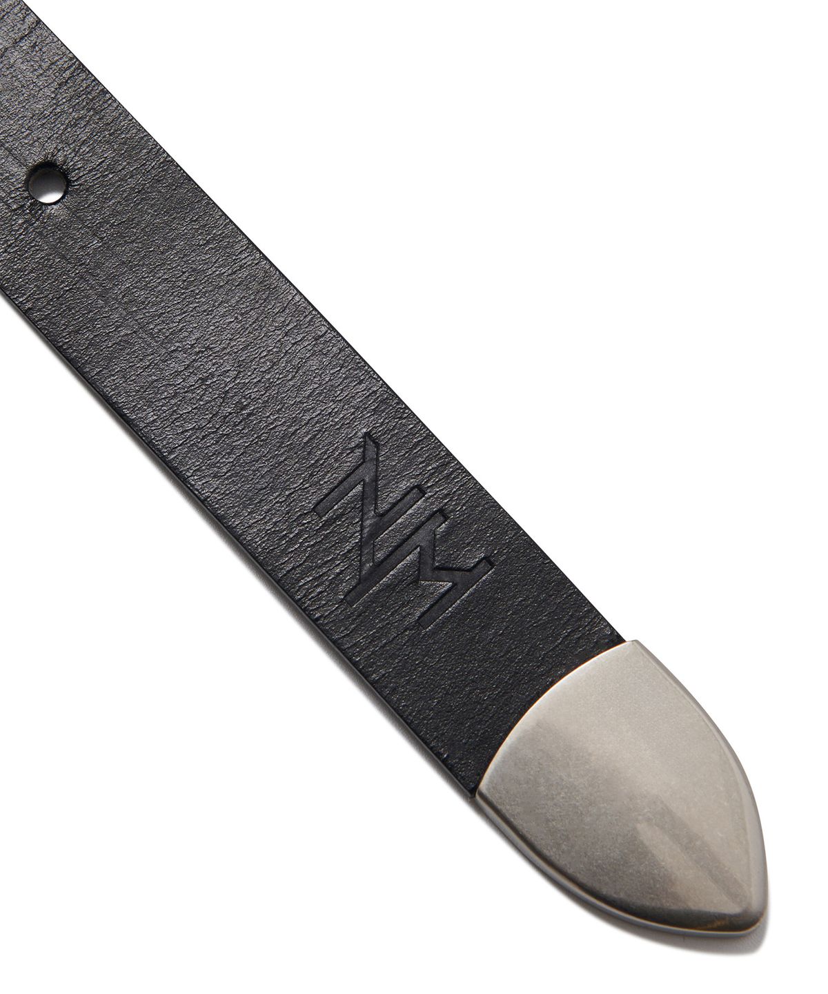 노매뉴얼(NOMANUAL) NM LEATHER BELT - BLACK