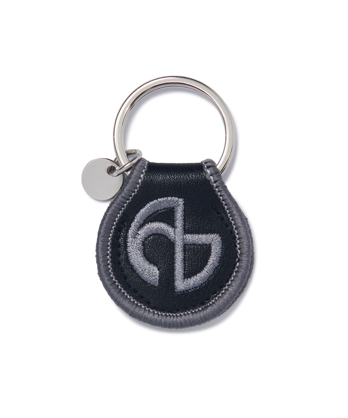 노매뉴얼(NOMANUAL) GRAPHIC LEATHER KEYTAG - BLACK
