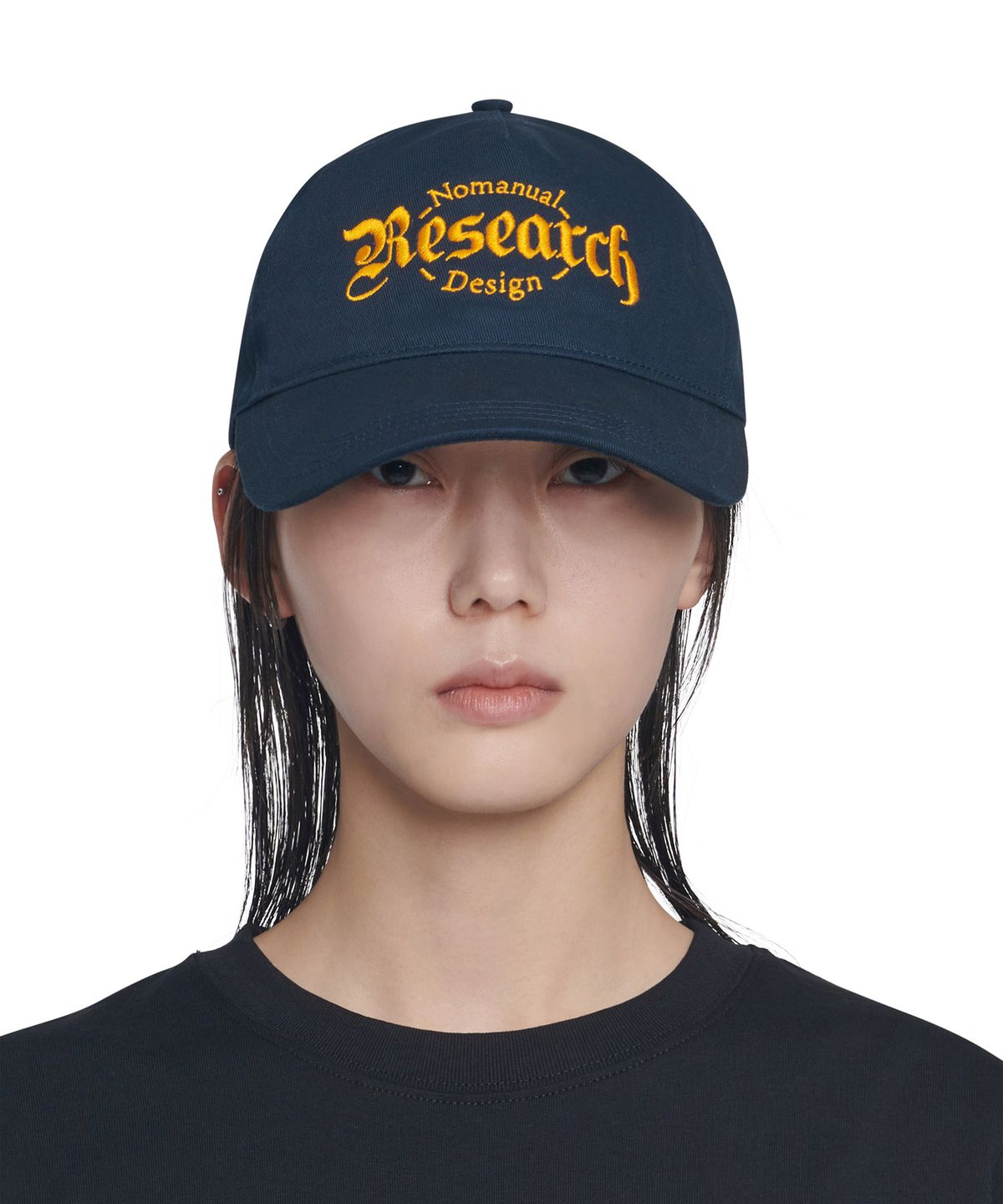 노매뉴얼(NOMANUAL) RESEARCH BALL CAP - DARK NAVY