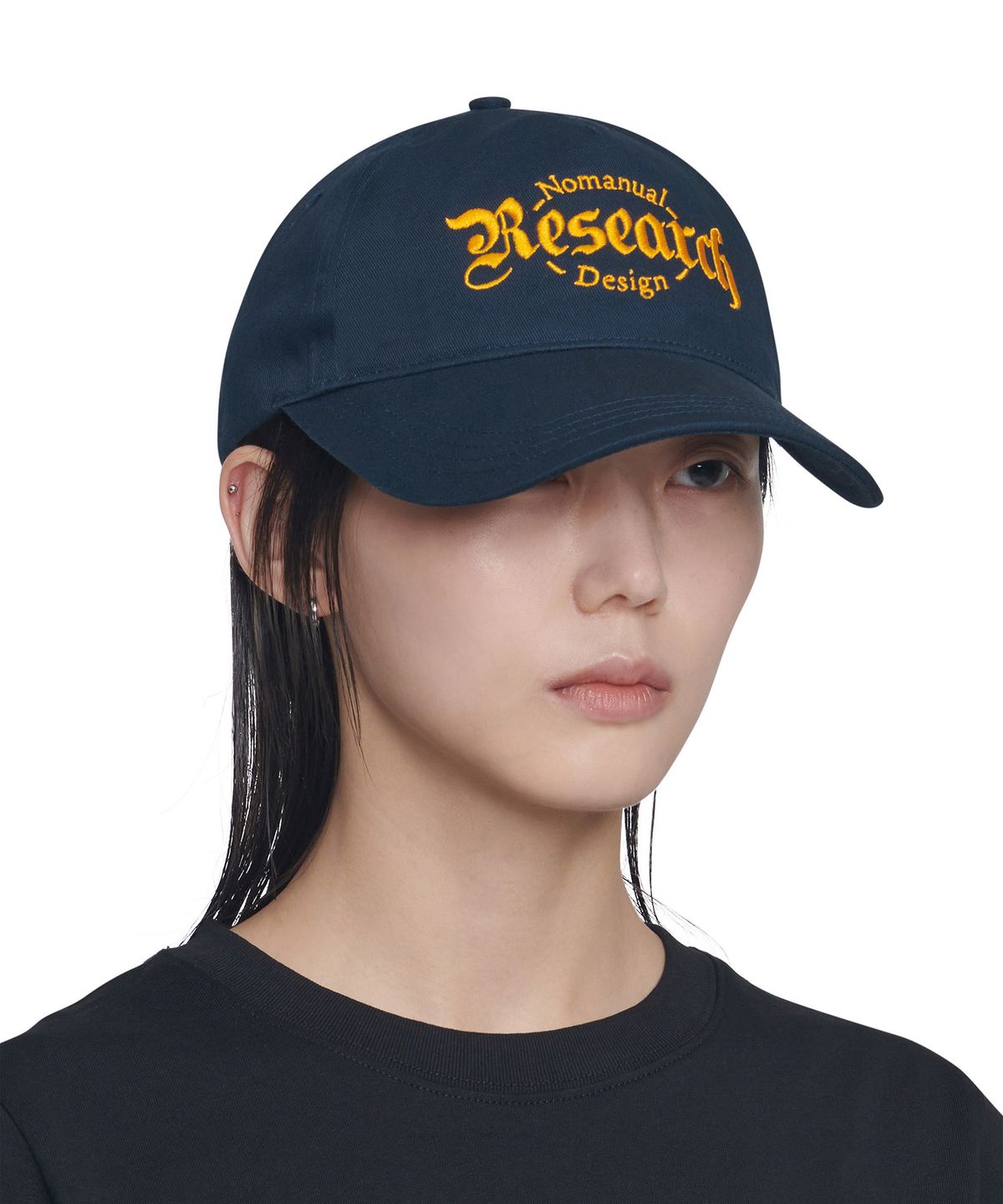노매뉴얼(NOMANUAL) RESEARCH BALL CAP - DARK NAVY