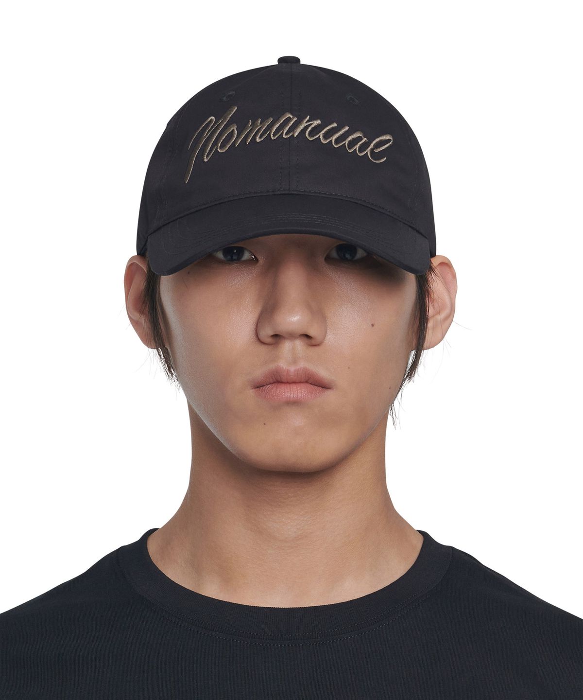 노매뉴얼(NOMANUAL) CALLIGRAPHY BALL CAP - BLACK