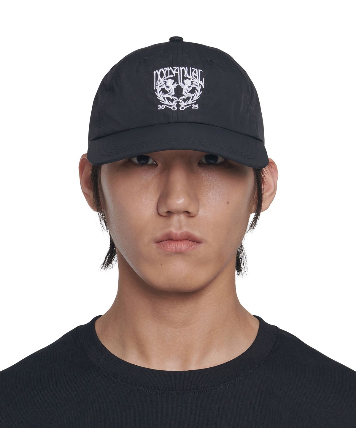 노매뉴얼(NOMANUAL) NM ANGEL NYLON BALL CAP - BLACK