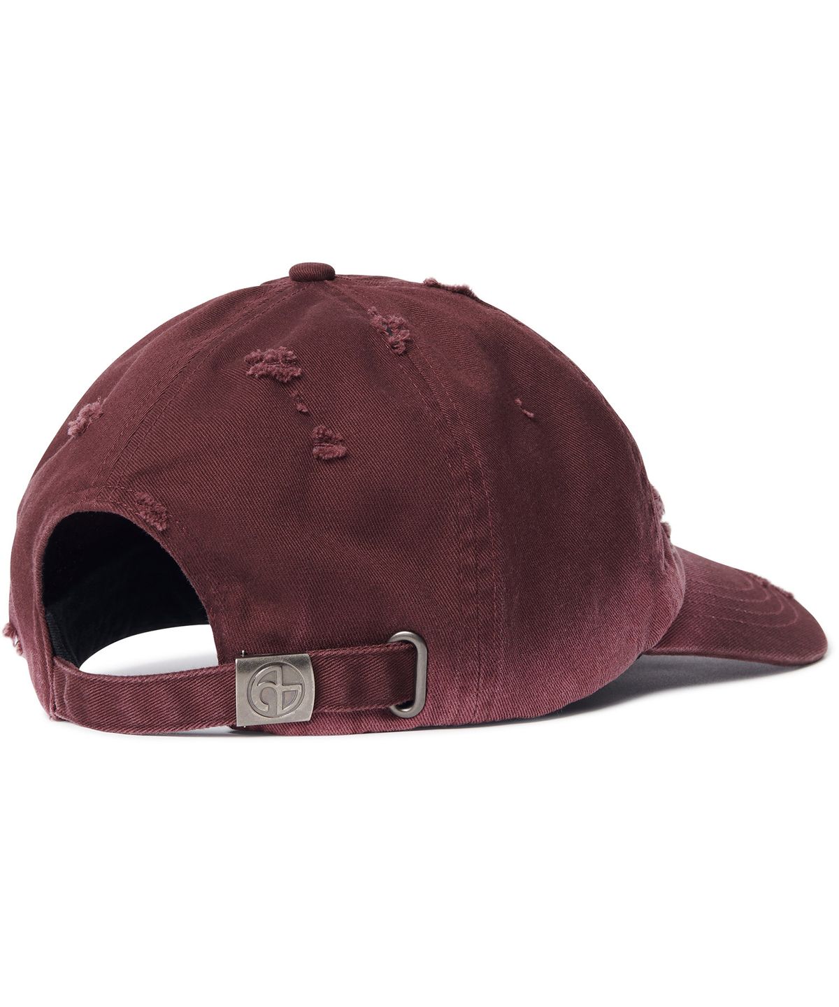 노매뉴얼(NOMANUAL) DESTROYED BALL CAP - WASHED BURGUNDY