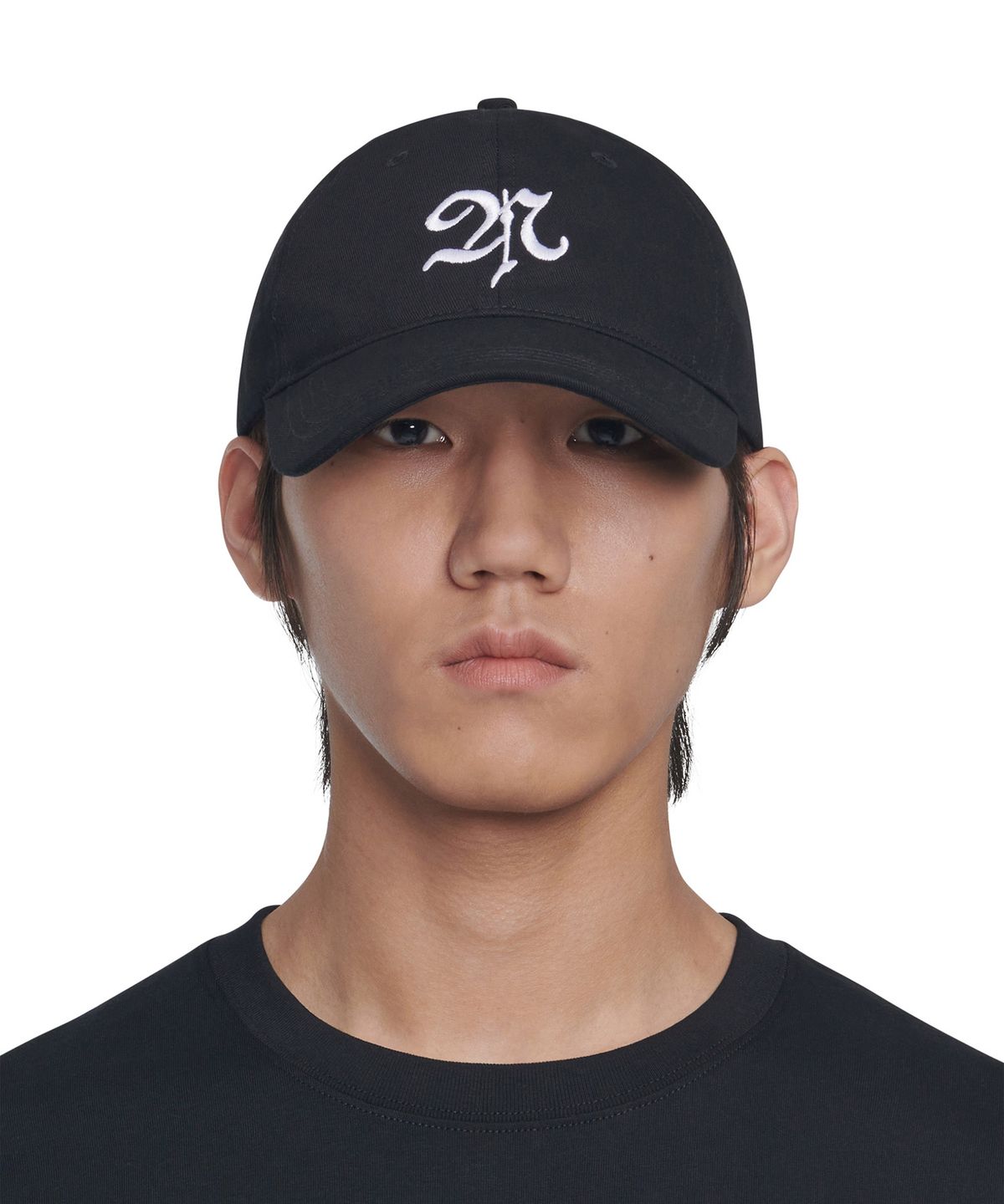 노매뉴얼(NOMANUAL) UPPERCASE LETTER N BALL CAP - BLACK