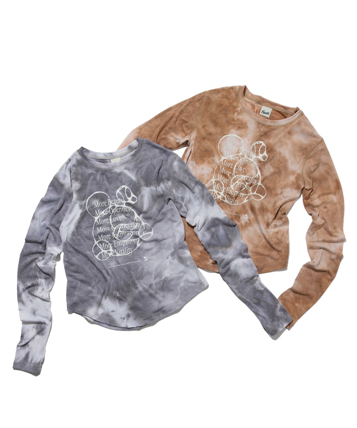 크루치(KRUCHI) More Tie dye long-sleeved (BEIGE) WOMENS