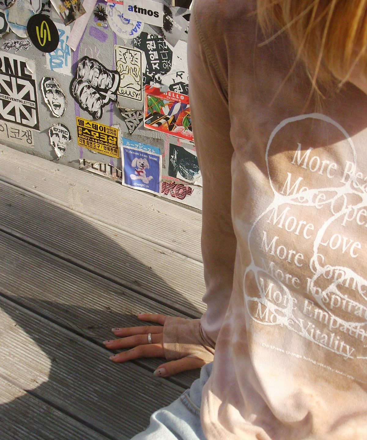 크루치(KRUCHI) More Tie dye long-sleeved (BEIGE) WOMENS