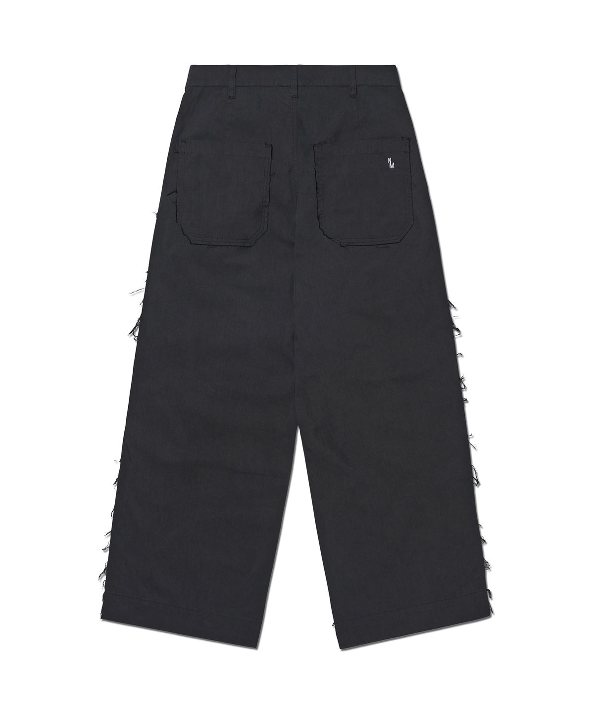 노매뉴얼(NOMANUAL) ROUGH CUT ONE TUCK PANTS - BLACK