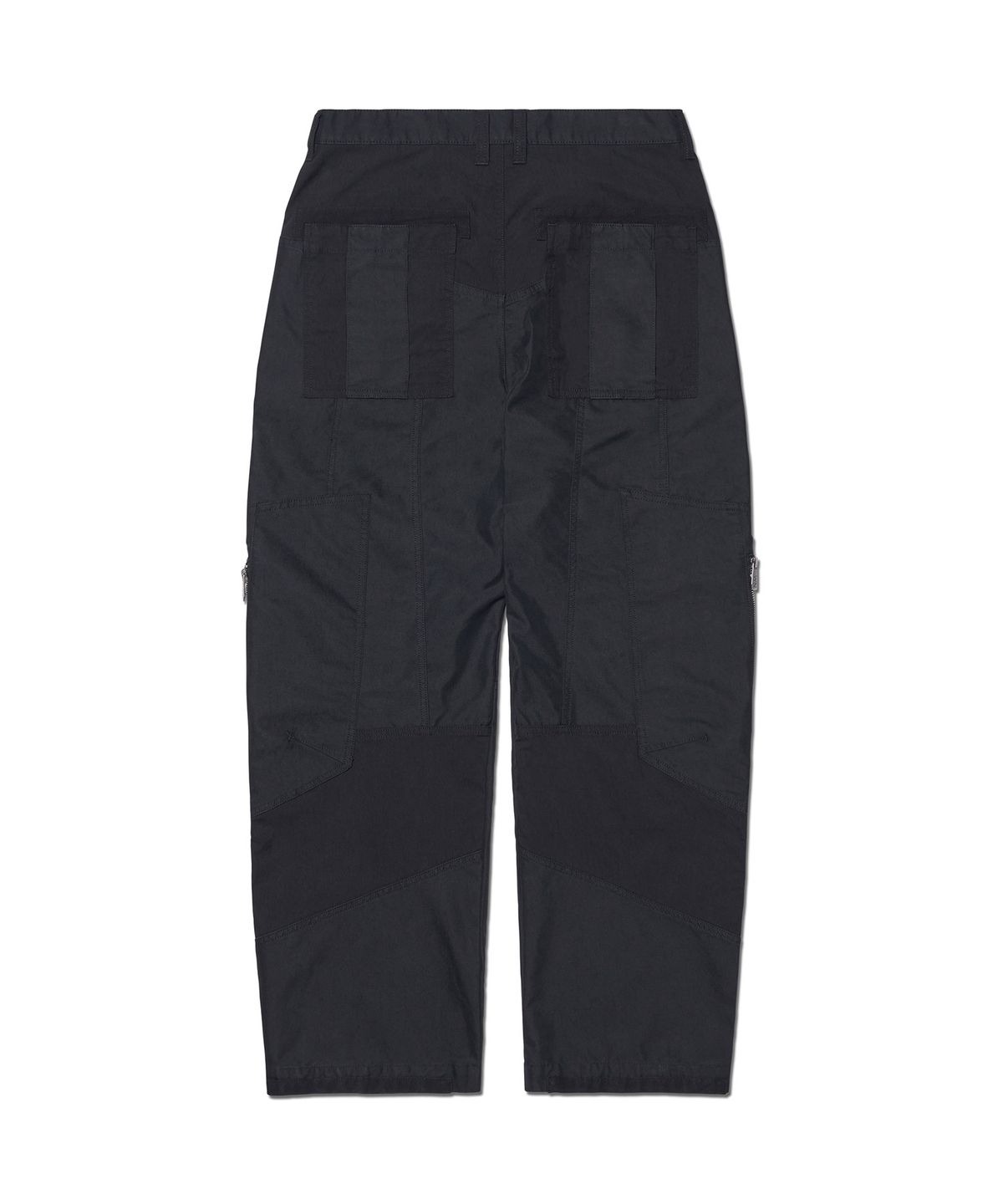 노매뉴얼(NOMANUAL) SIDE ZIPPER DOUBLE KNEE PANTS - BLACK