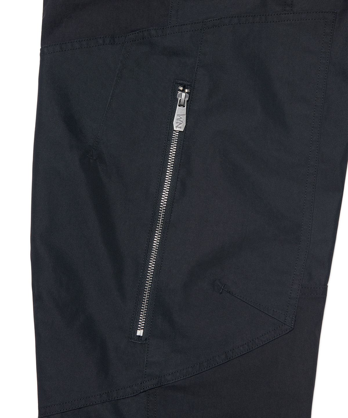 노매뉴얼(NOMANUAL) SIDE ZIPPER DOUBLE KNEE PANTS - BLACK