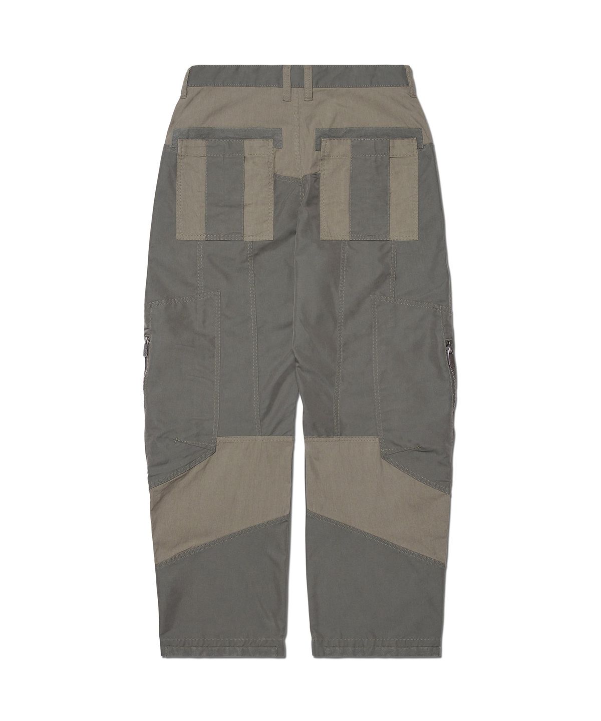 노매뉴얼(NOMANUAL) SIDE ZIPPER DOUBLE KNEE PANTS - KHAKI