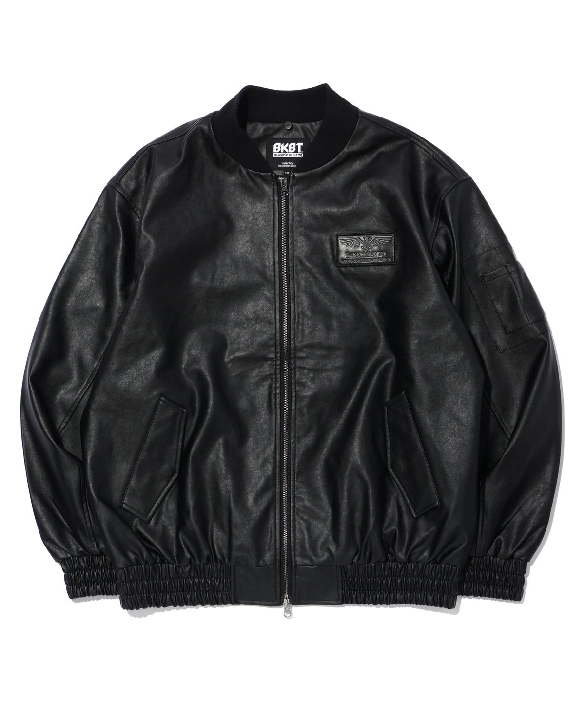 벙커버스터(BUNKERBUSTER) 와펜 레더 블루종 BLACK (MP1JU024-076)