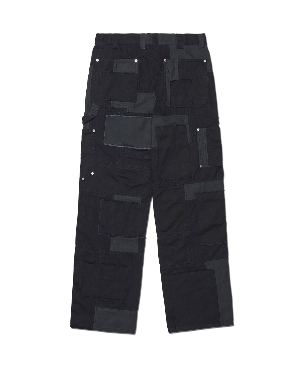 노매뉴얼(NOMANUAL) MULTI PANEL WORK PANTS - WASHED BLACK