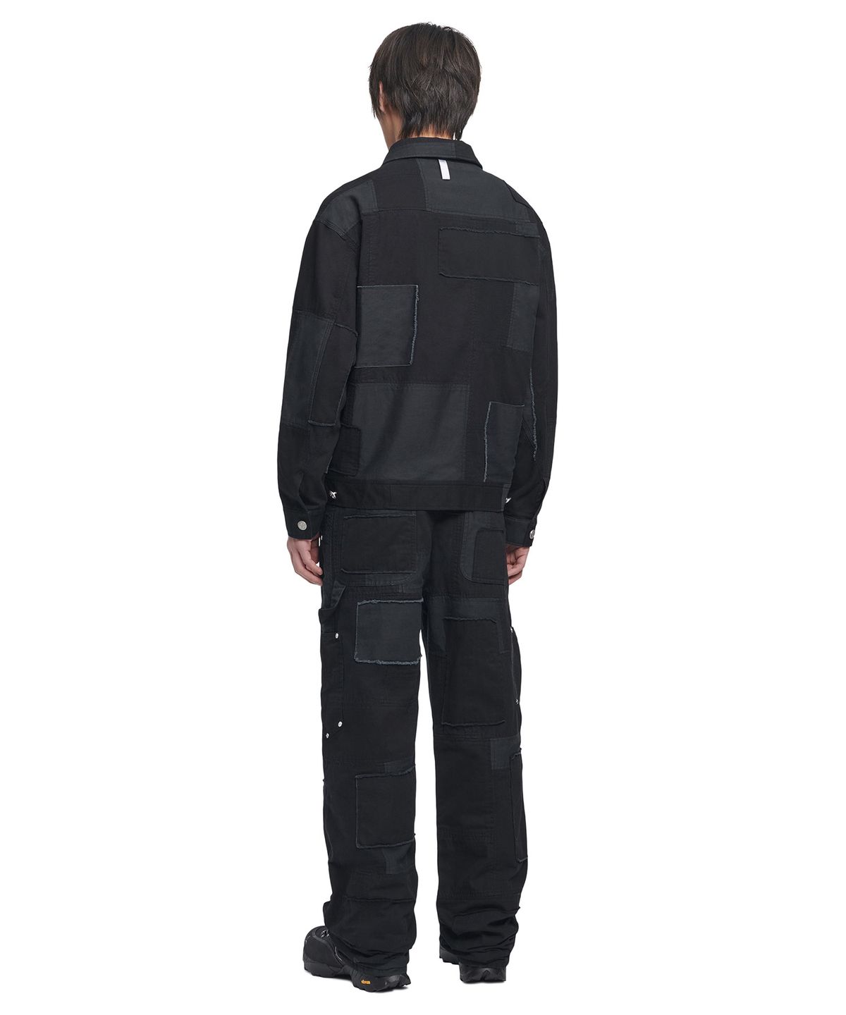 노매뉴얼(NOMANUAL) MULTI PANEL WORK PANTS - WASHED BLACK