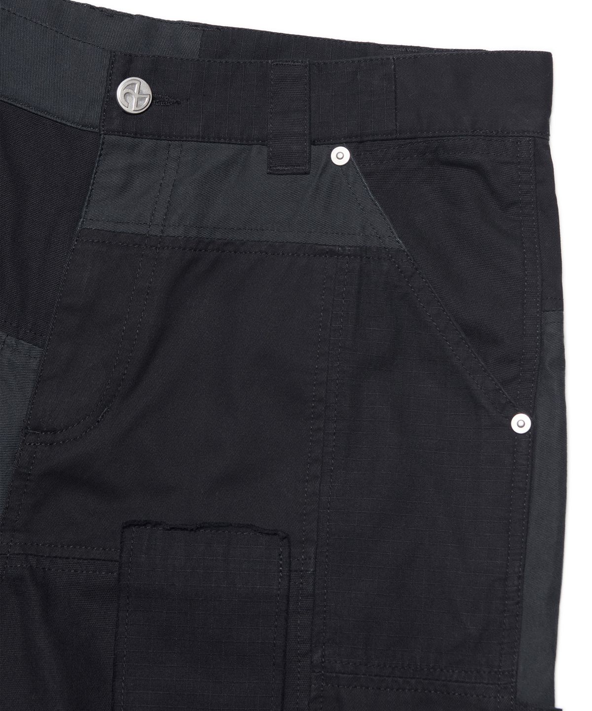 노매뉴얼(NOMANUAL) MULTI PANEL WORK PANTS - WASHED BLACK