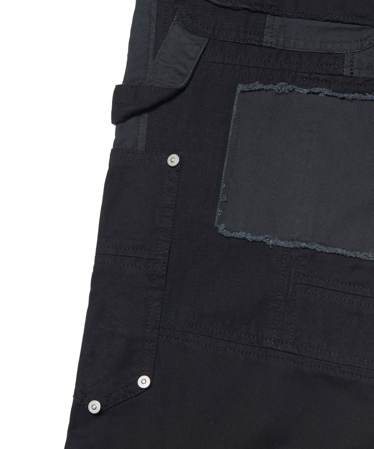 노매뉴얼(NOMANUAL) MULTI PANEL WORK PANTS - WASHED BLACK