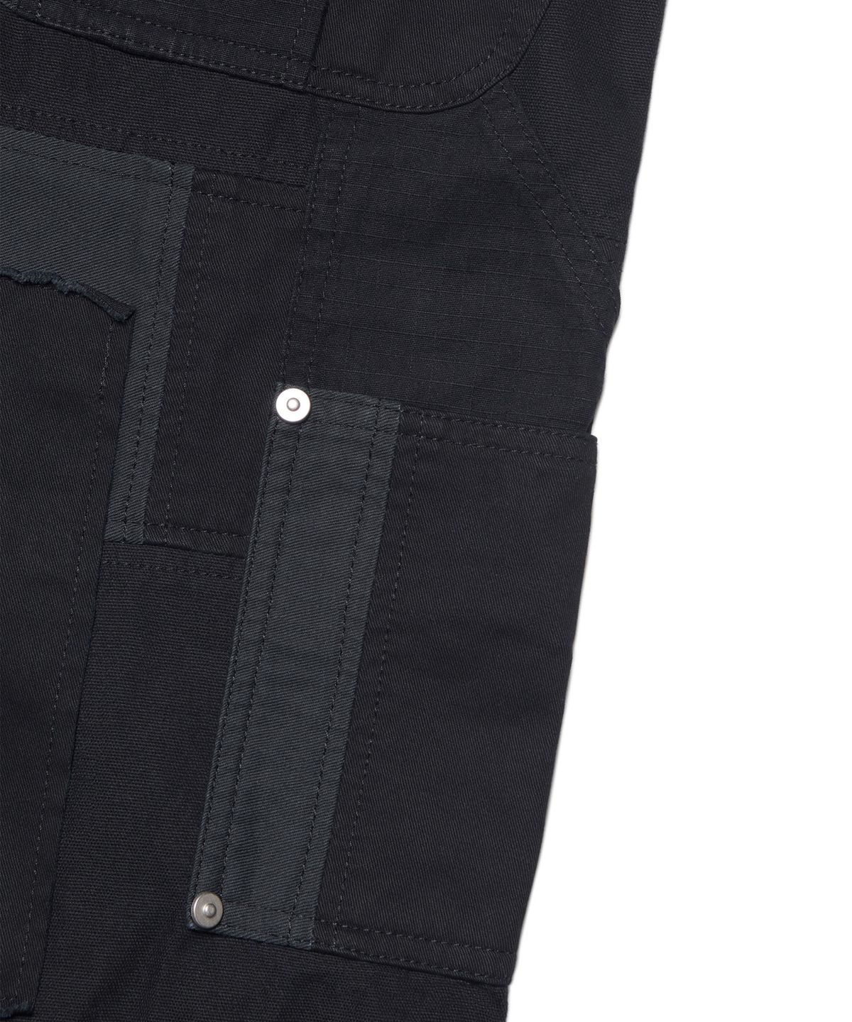 노매뉴얼(NOMANUAL) MULTI PANEL WORK PANTS - WASHED BLACK