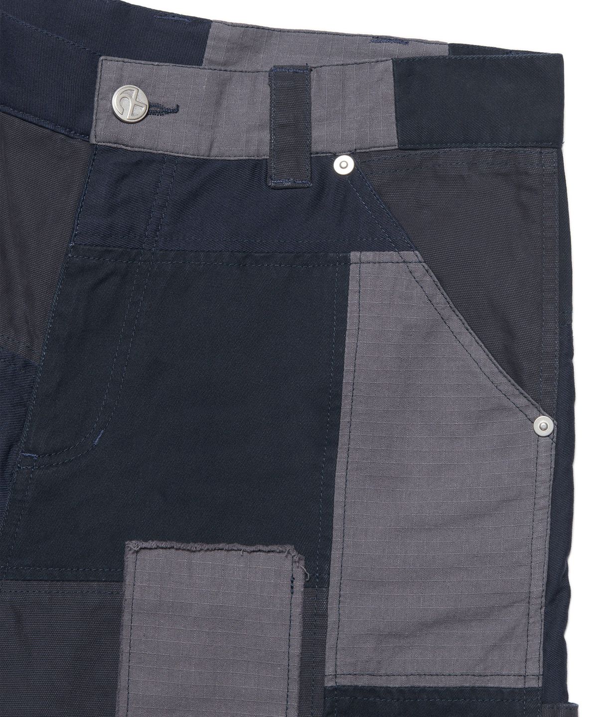 노매뉴얼(NOMANUAL) MULTI PANEL WORK PANTS - WASHED NAVY
