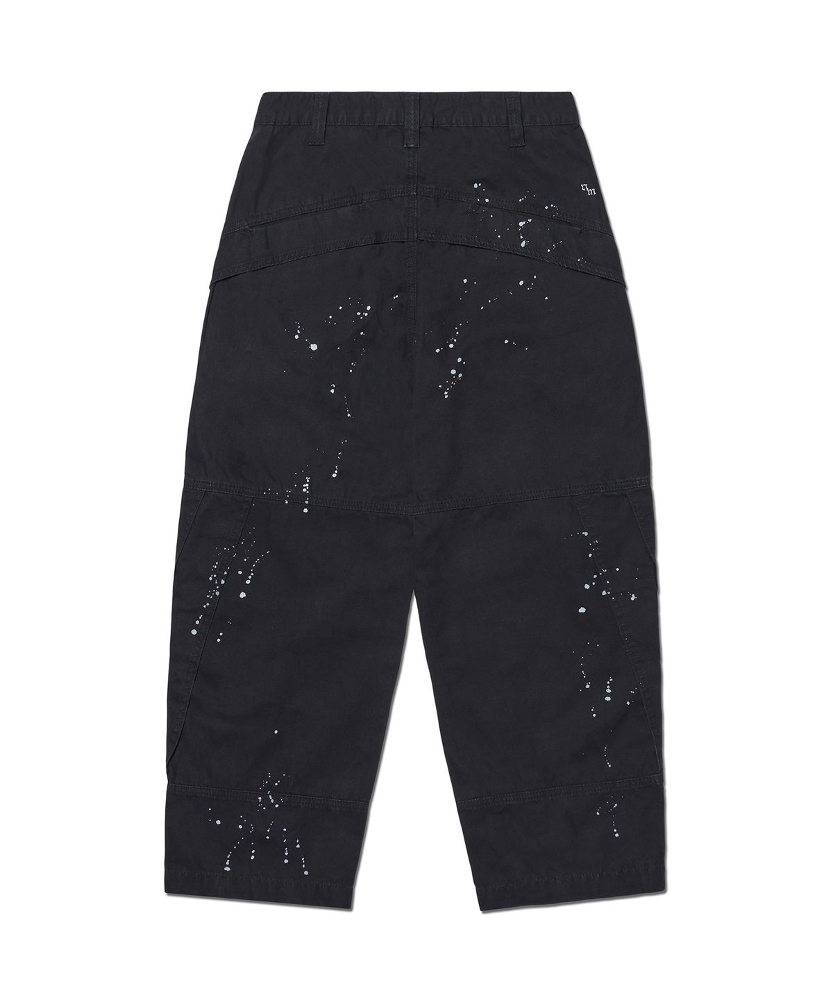 노매뉴얼(NOMANUAL) PAINTED DOUBLE KNEE PANTS - WASHED BLACK