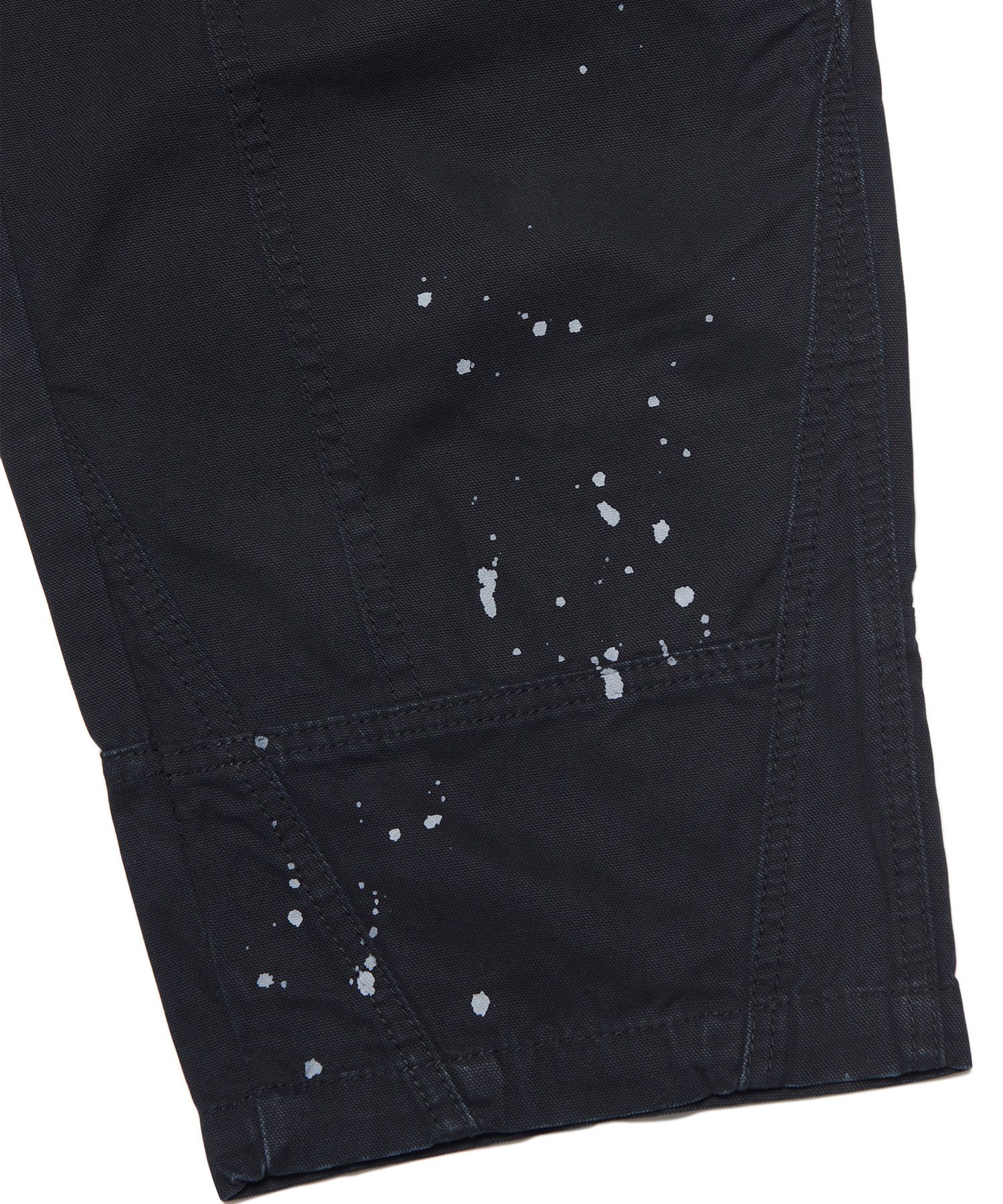 MUSINSA | NOMANUAL PAINTED DOUBLE KNEE PANTS - WASHED BLACK
