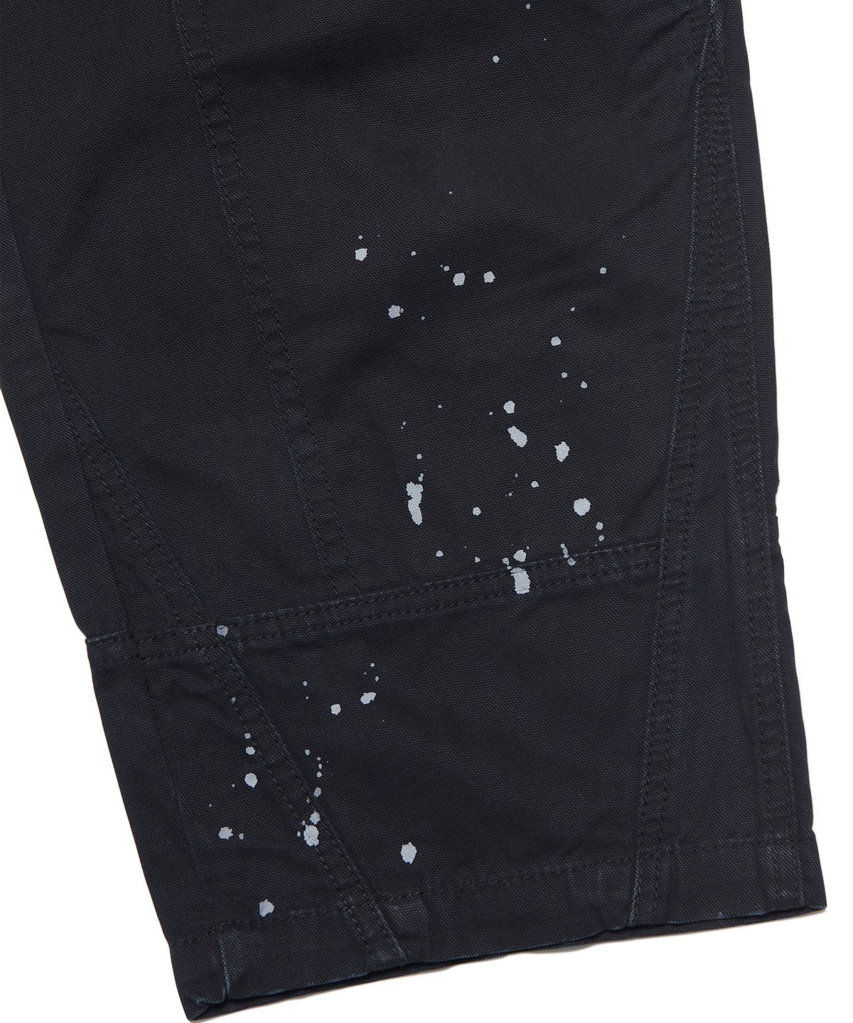 노매뉴얼(NOMANUAL) PAINTED DOUBLE KNEE PANTS - WASHED BLACK