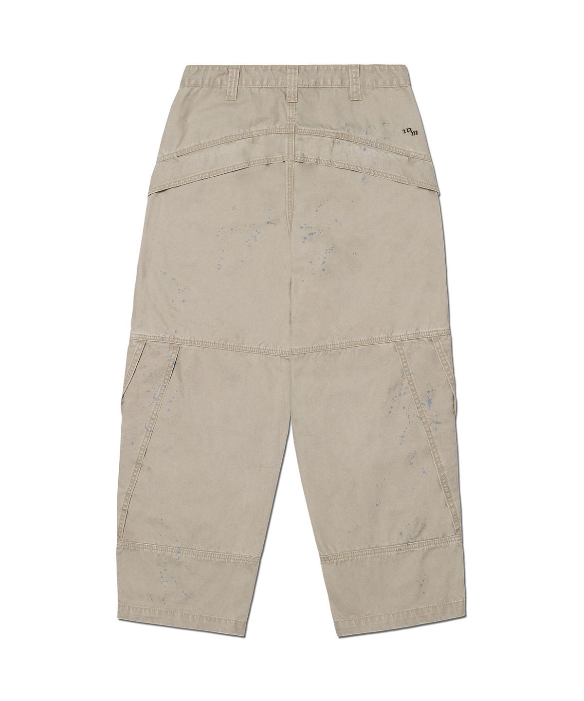 노매뉴얼(NOMANUAL) PAINTED DOUBLE KNEE PANTS - WASHED BEIGE
