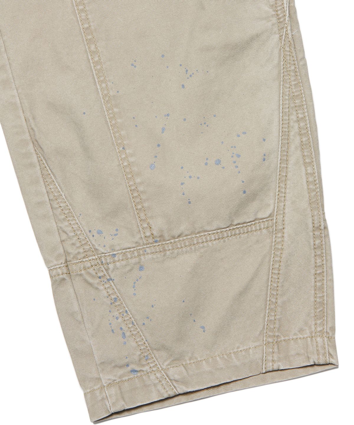 노매뉴얼(NOMANUAL) PAINTED DOUBLE KNEE PANTS - WASHED BEIGE