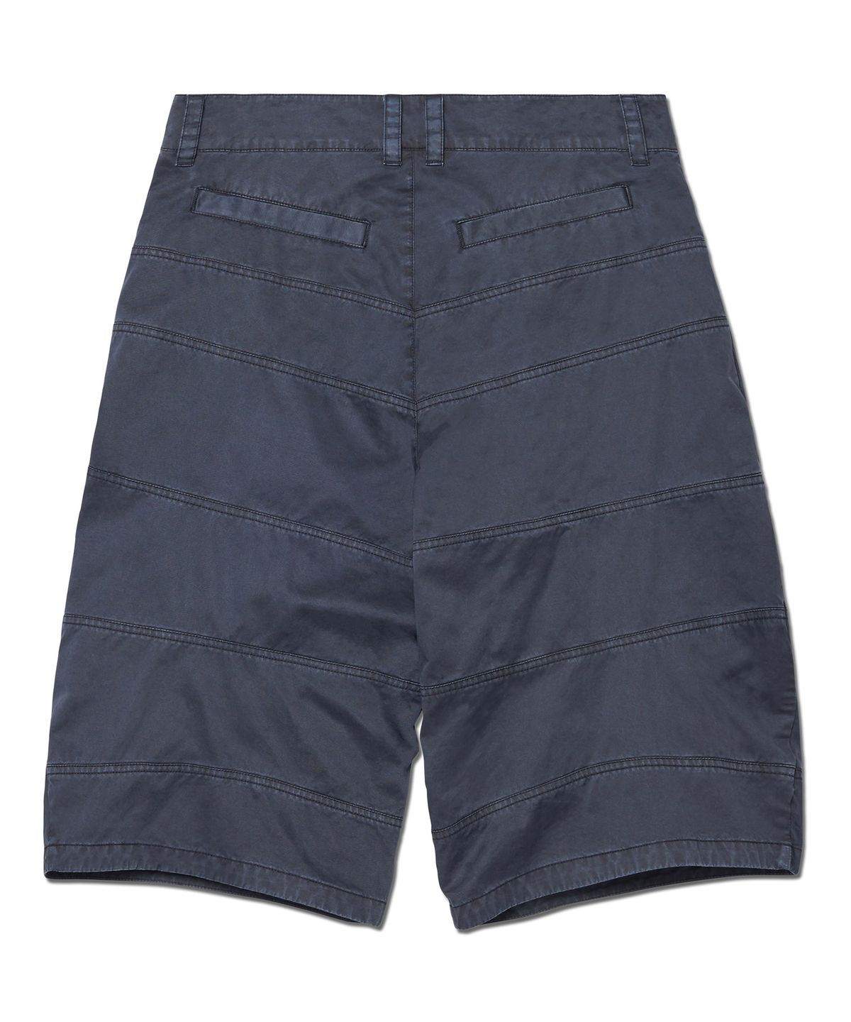 노매뉴얼(NOMANUAL) CURVED HALF PANTS - WASHED NAVY