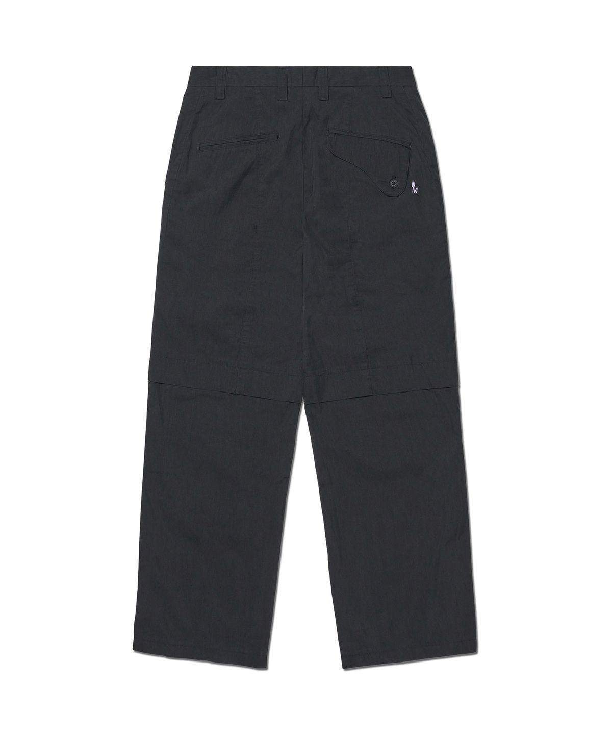 노매뉴얼(NOMANUAL) FLAP WIDE SLACKS - BLACK