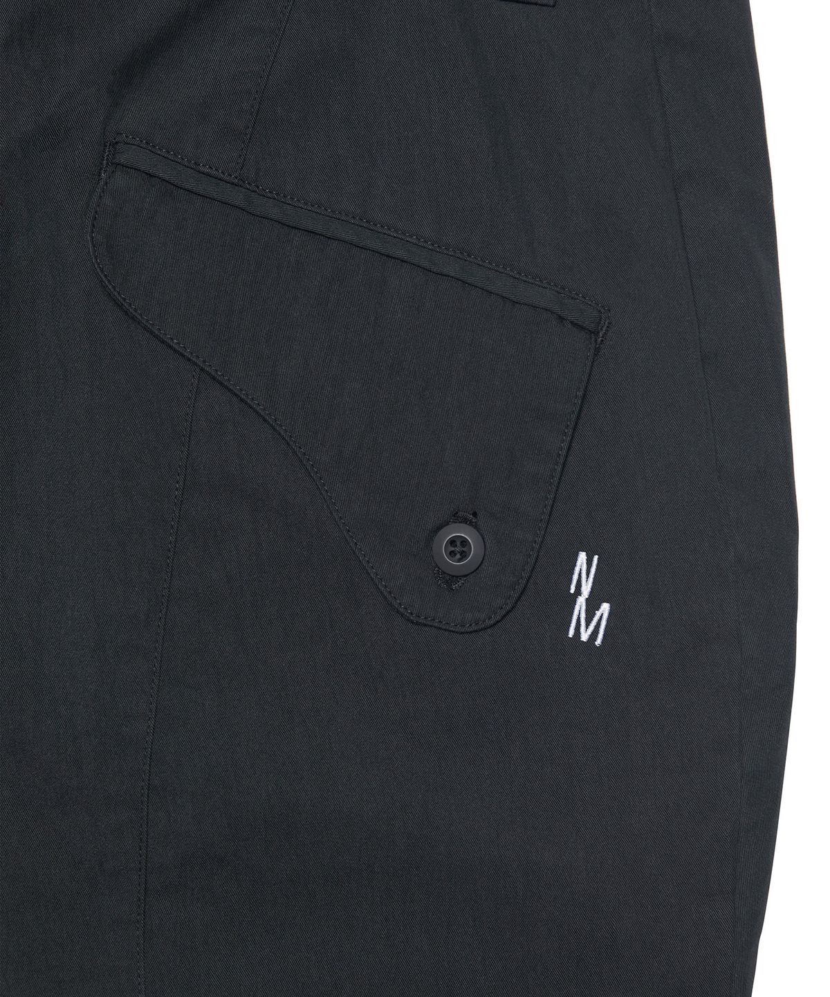 노매뉴얼(NOMANUAL) FLAP WIDE SLACKS - BLACK
