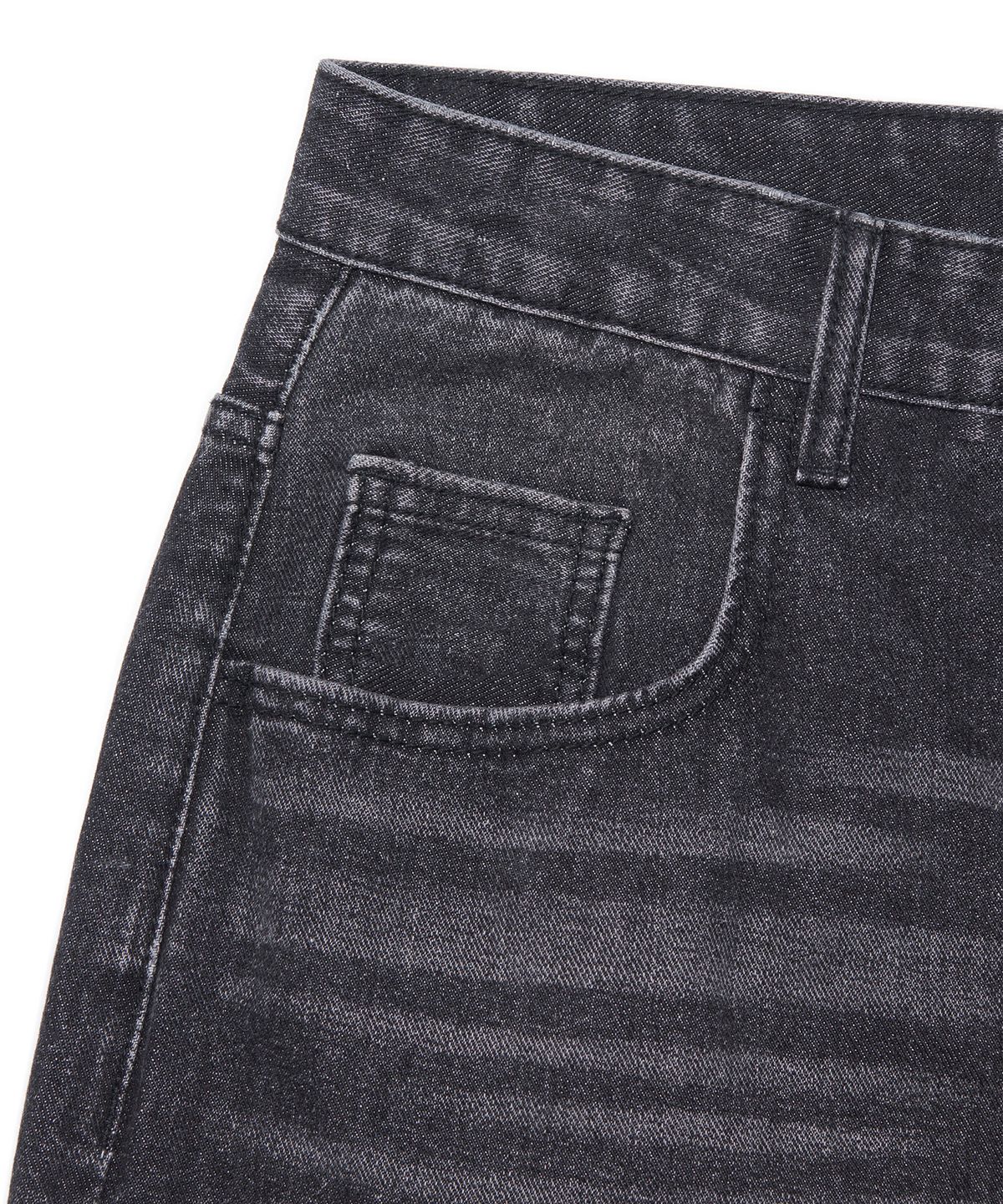 노매뉴얼(NOMANUAL) B.C.L DENIM PANTS - WASHED BLACK