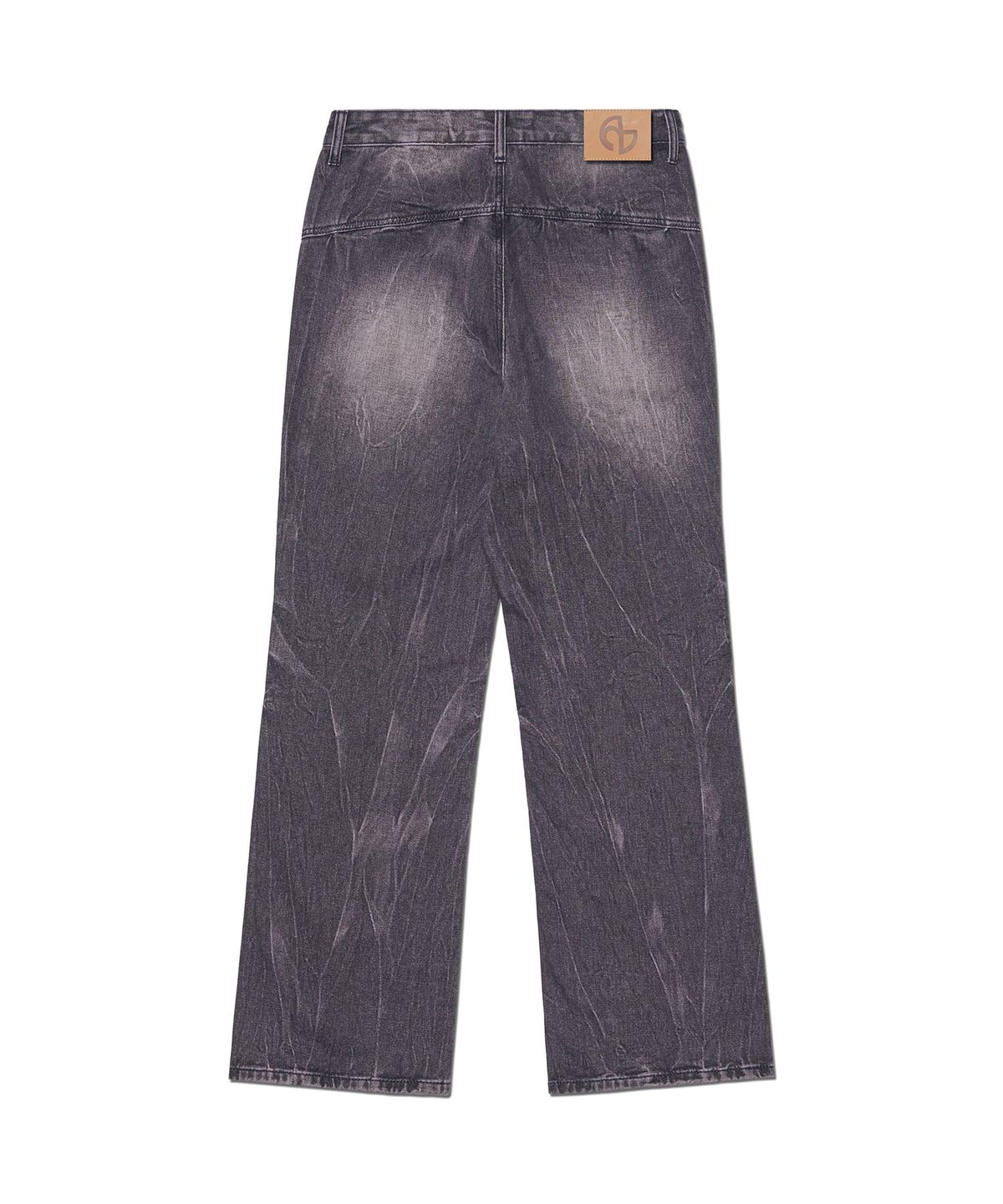 노매뉴얼(NOMANUAL) SEMI FLARE DENIM PANTS - WASHED PURPLE