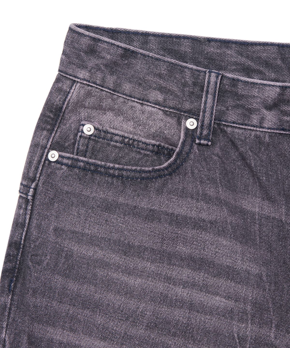 노매뉴얼(NOMANUAL) SEMI FLARE DENIM PANTS - WASHED PURPLE