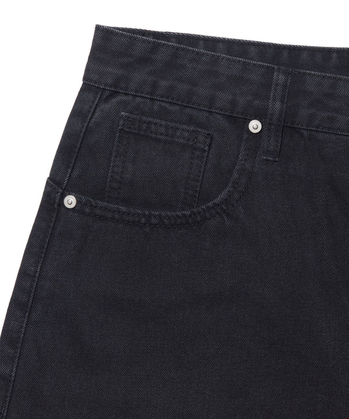 노매뉴얼(NOMANUAL) RAW VISION DENIM PANTS - WASHED BLACK