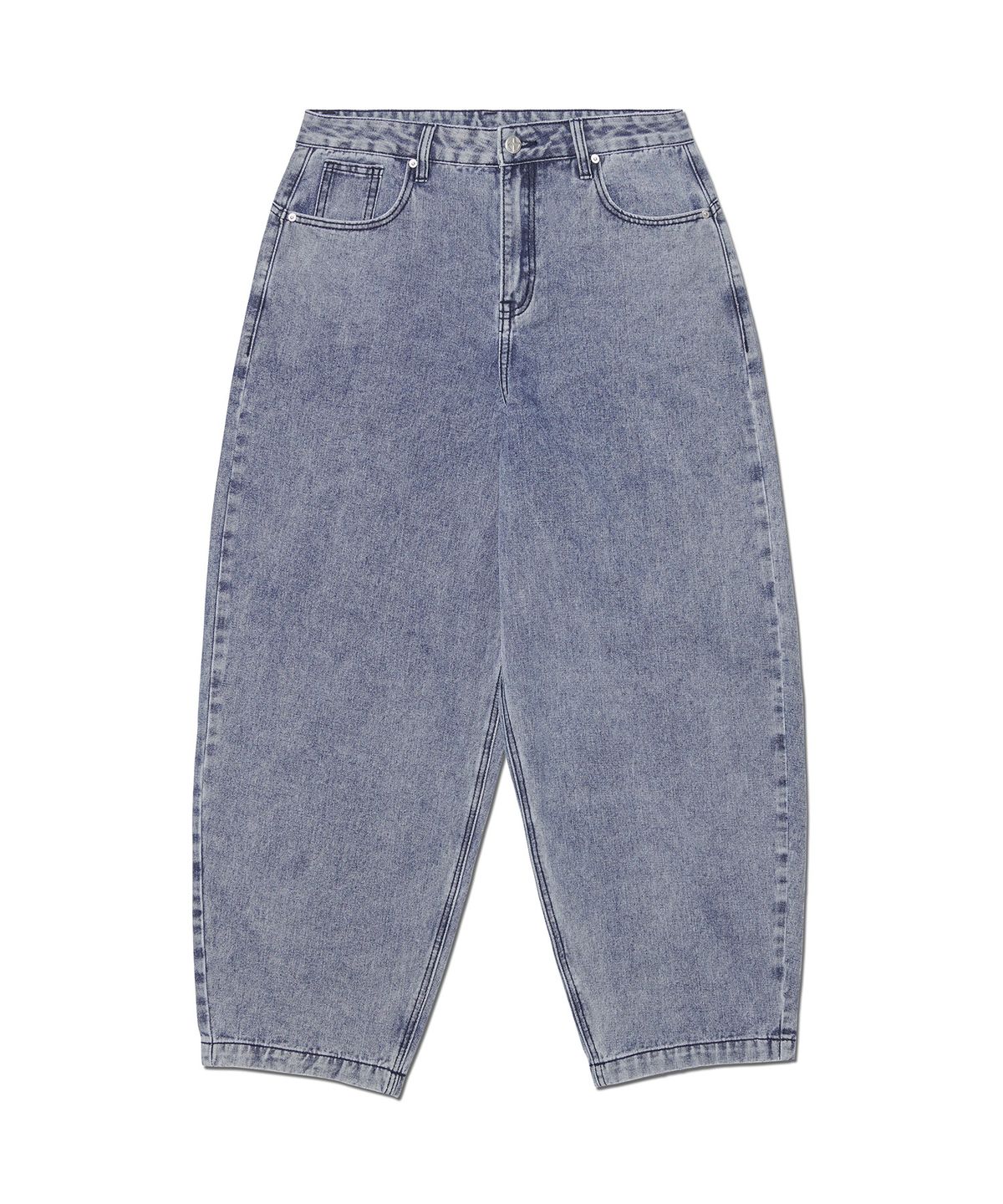 노매뉴얼(NOMANUAL) RAW VISION DENIM PANTS - WHITE BLUE