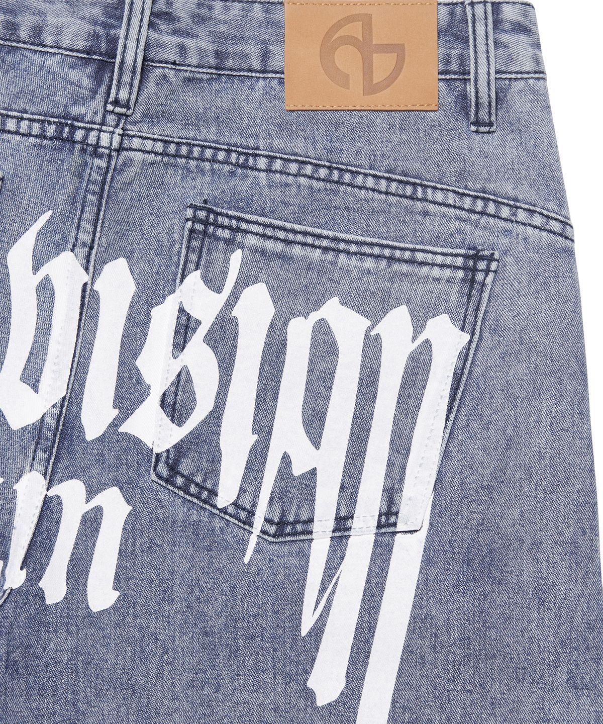 노매뉴얼(NOMANUAL) RAW VISION DENIM PANTS - WHITE BLUE