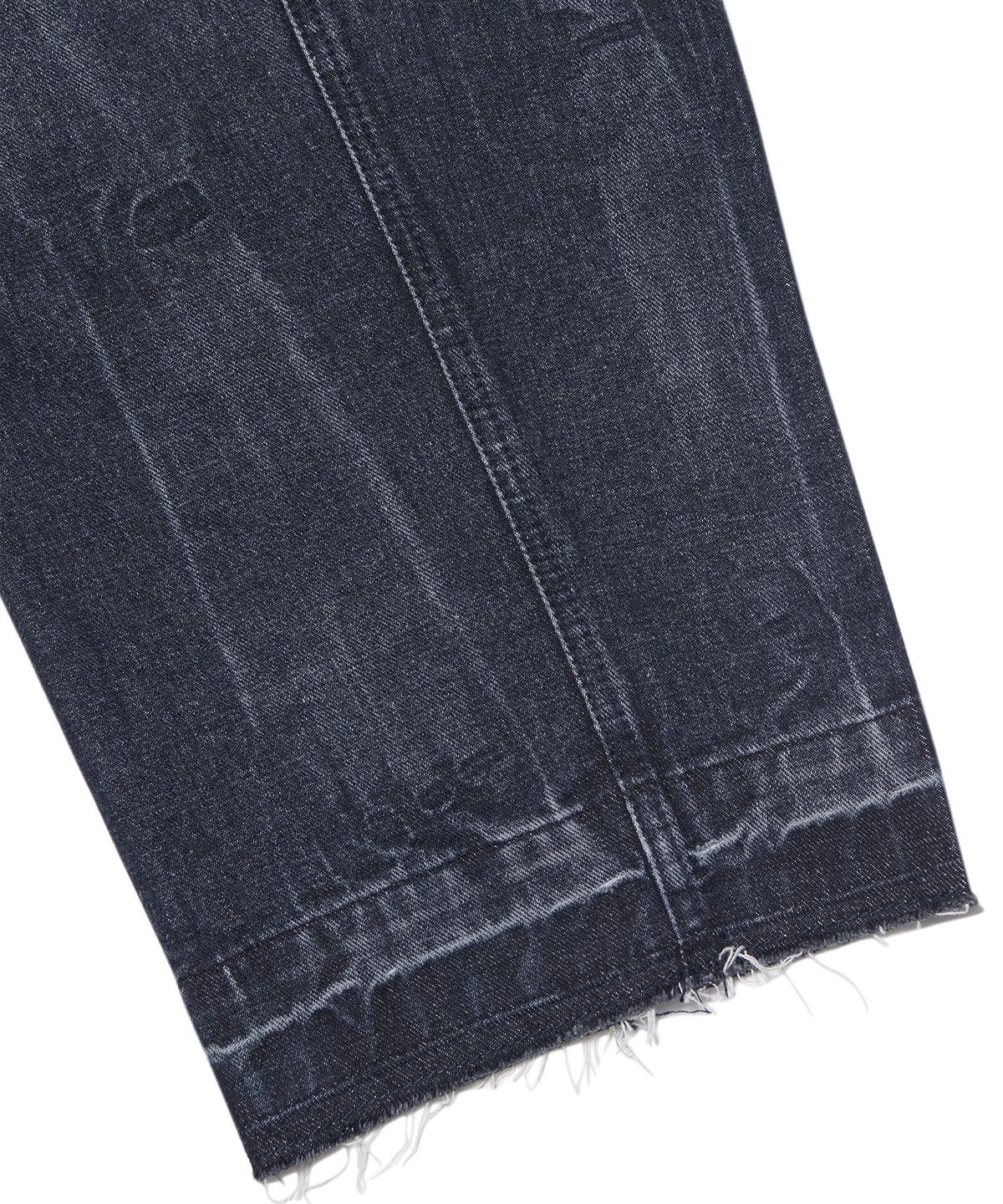 노매뉴얼(NOMANUAL) HALF & HALF DENIM PANTS - WASHED NAVY