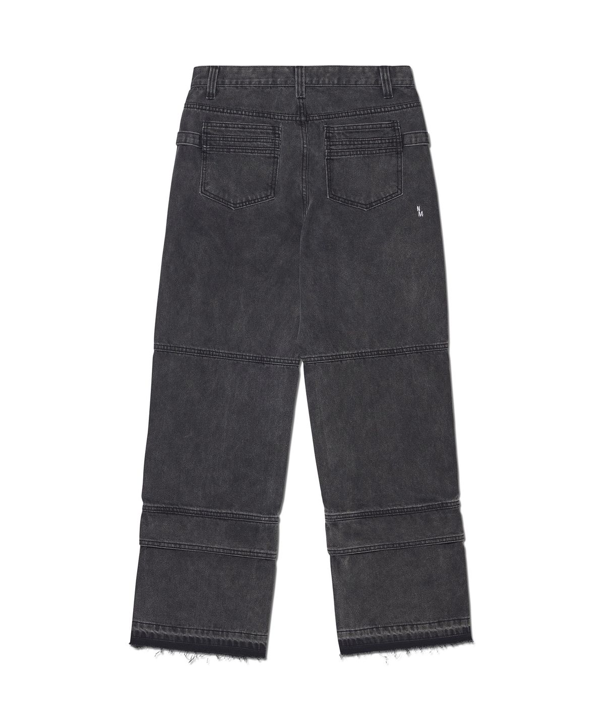 노매뉴얼(NOMANUAL) WASHED DENIM WORK PANTS - WASHED BLACK